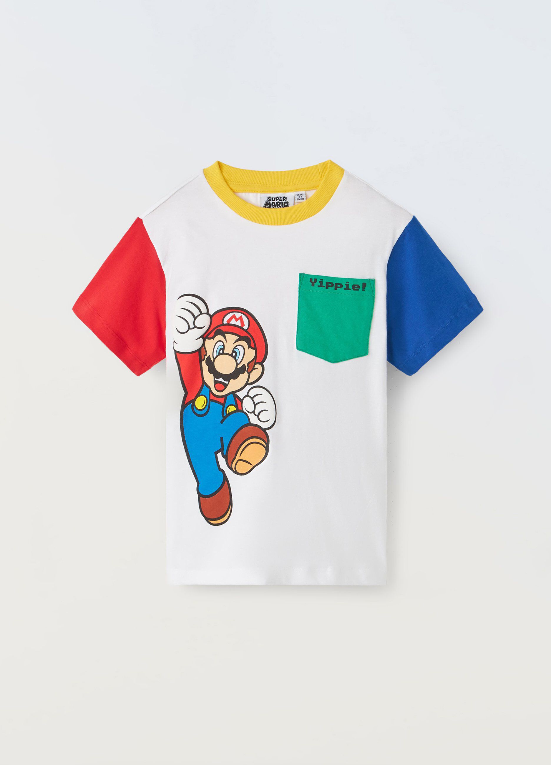 T-shirt in puro cotone multicolor bambino