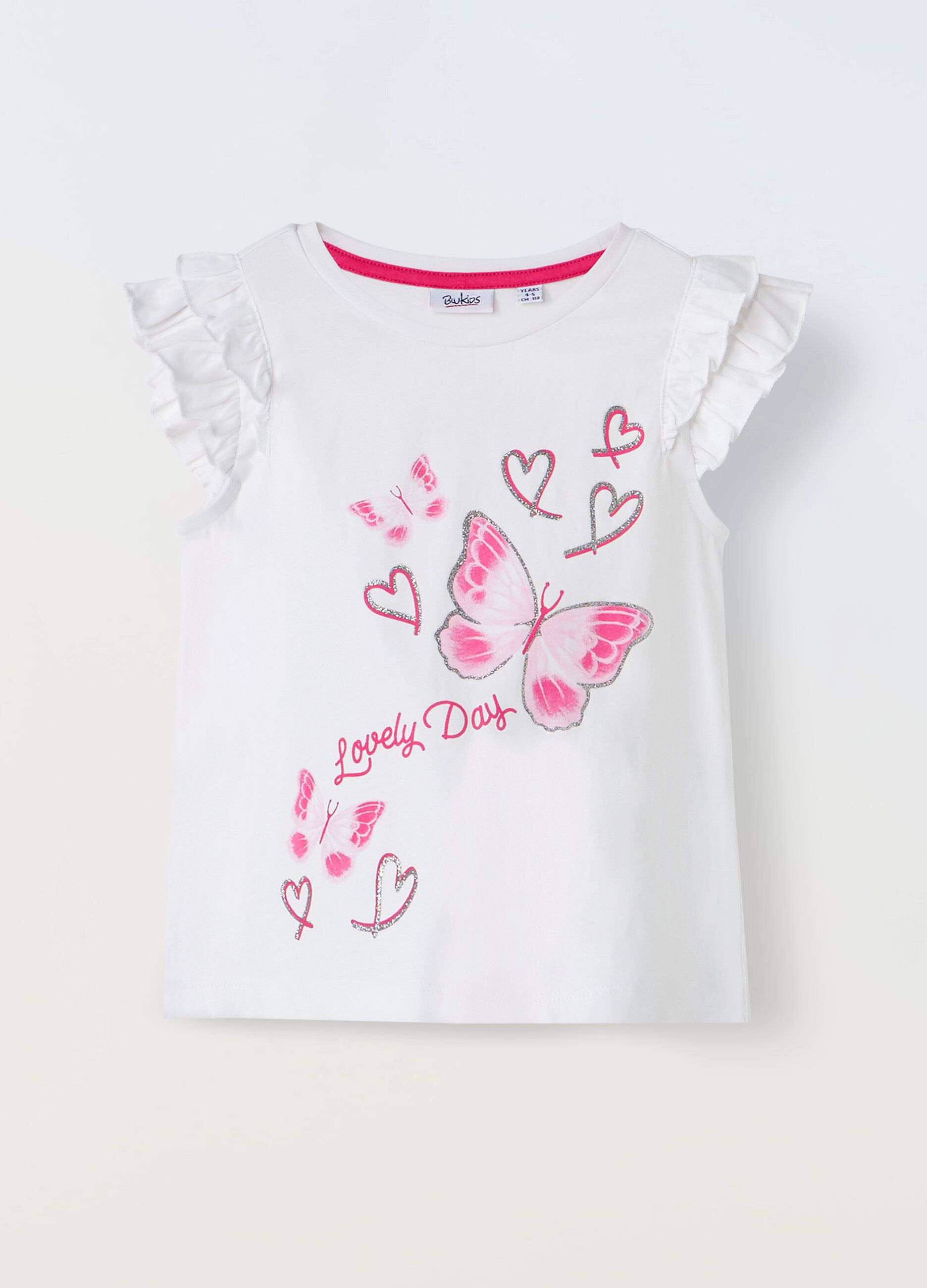T-shirt in puro cotone bambina