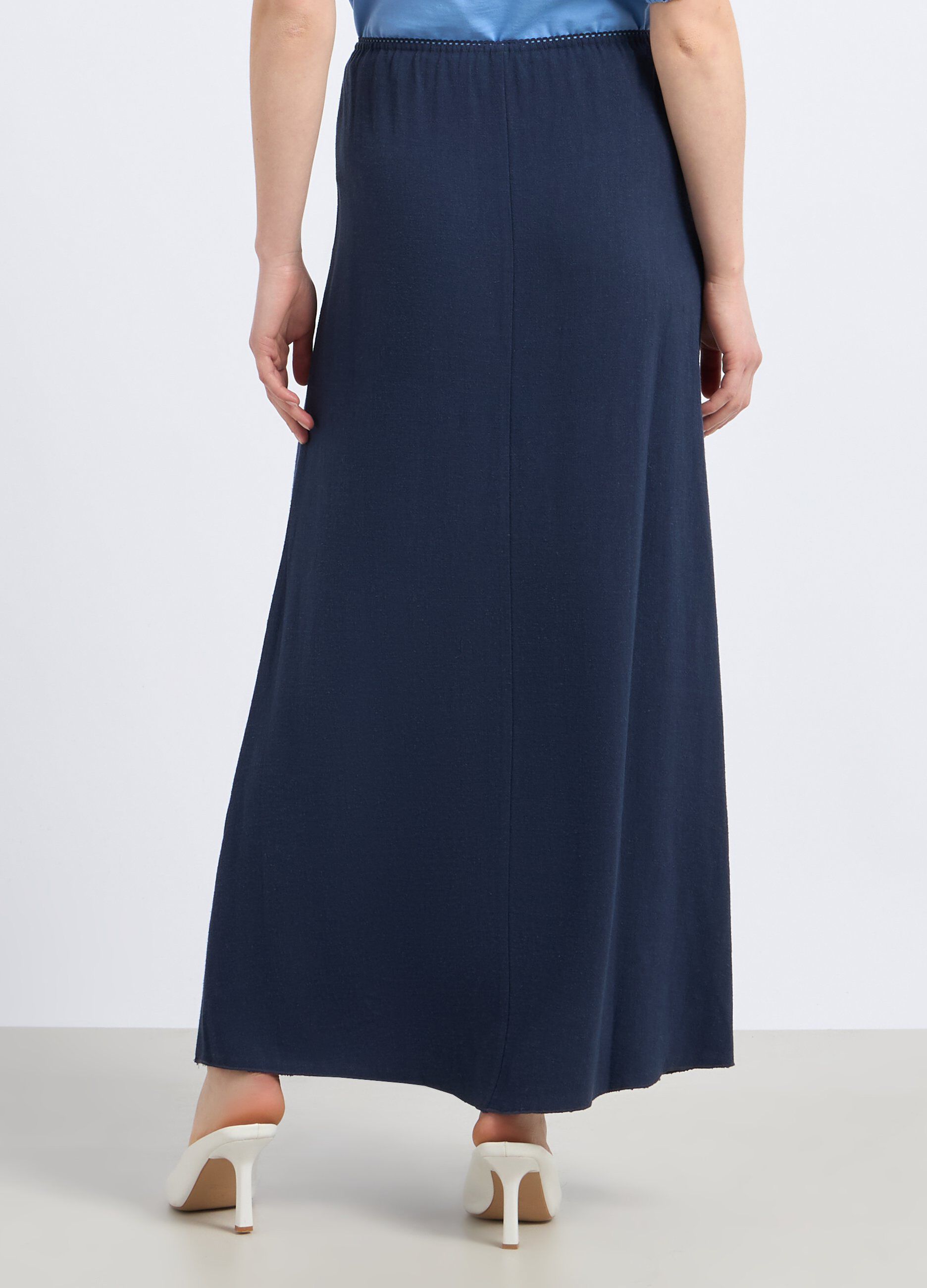 Gonna lunga in misto lino donna 3 Gonna lunga in misto lino donna