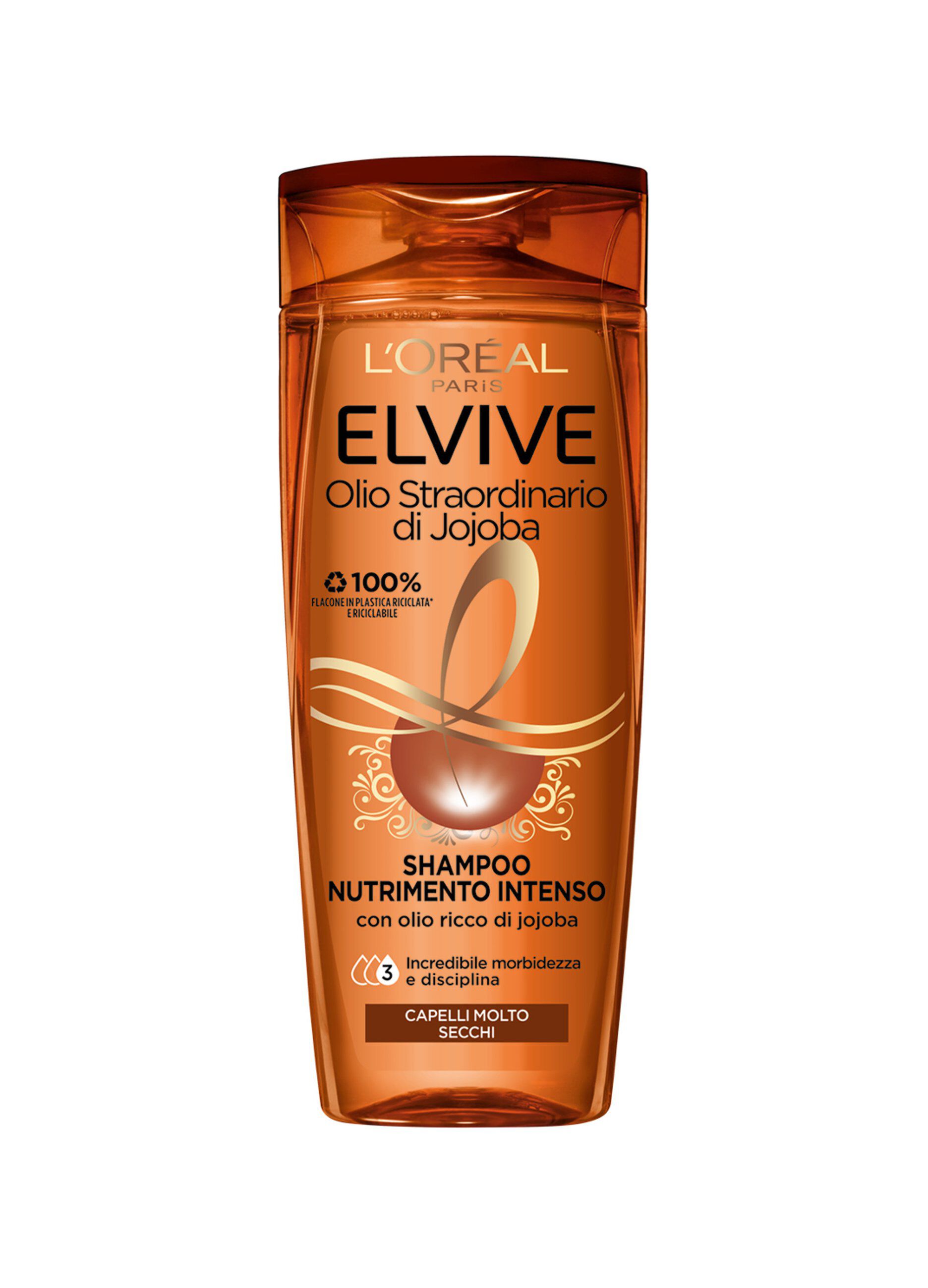 L'OrÃ©al Paris Shampoo Elvive Olio Straordinario, Crema-olio per Capelli Secchi, 250 ml.