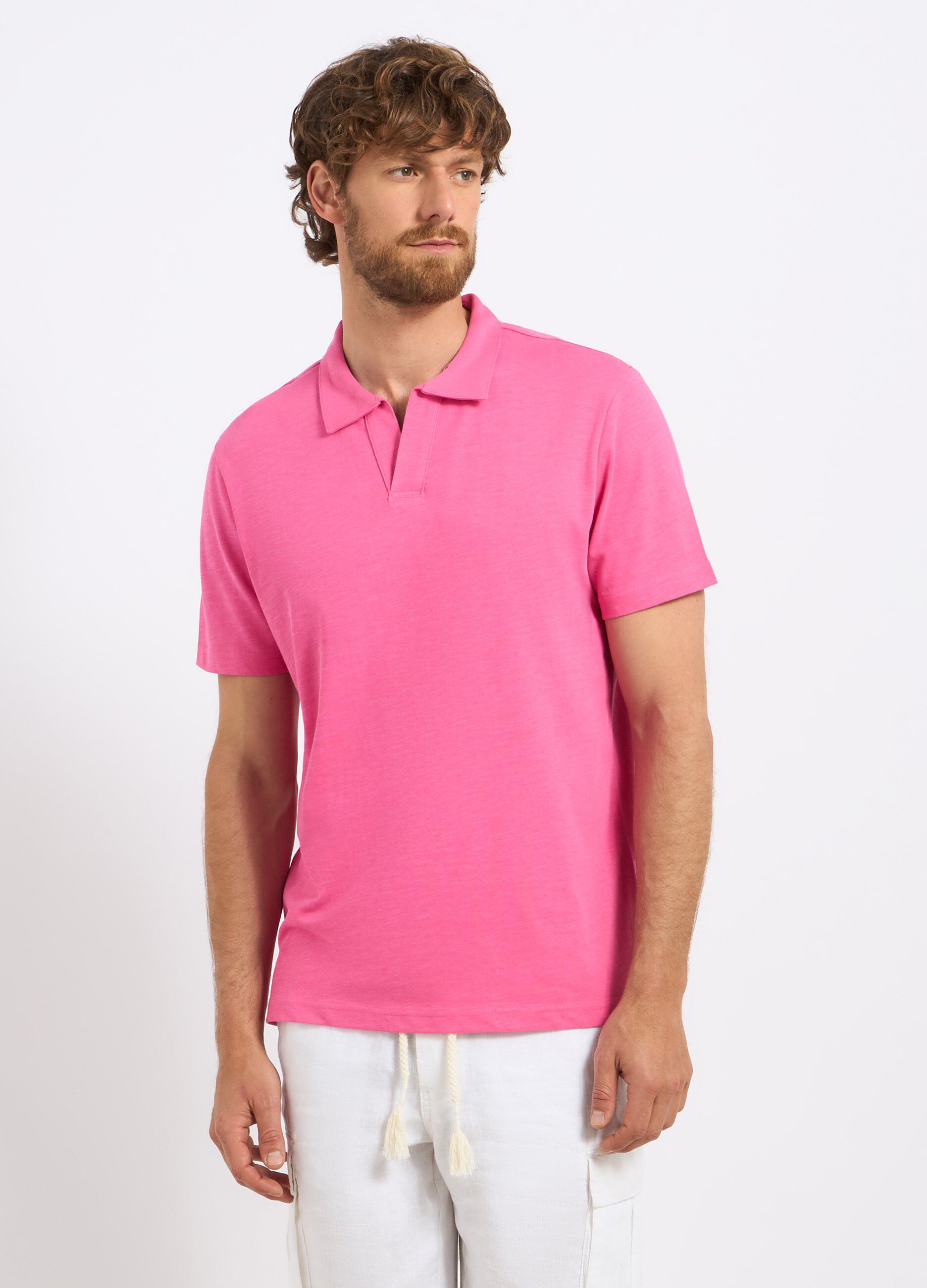Polo in puro cotone slub uomo