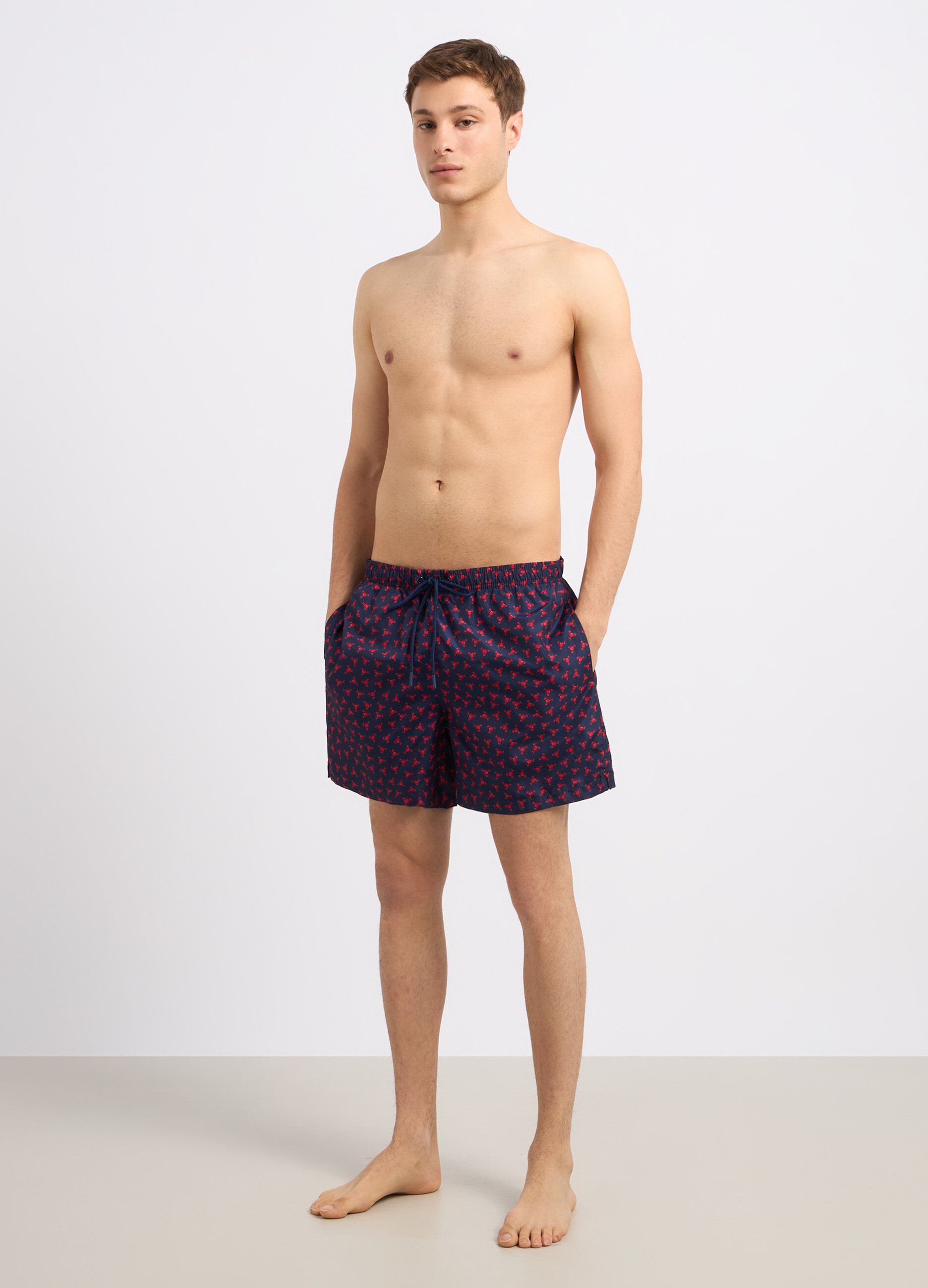 Costume shorts con stampa uomo
