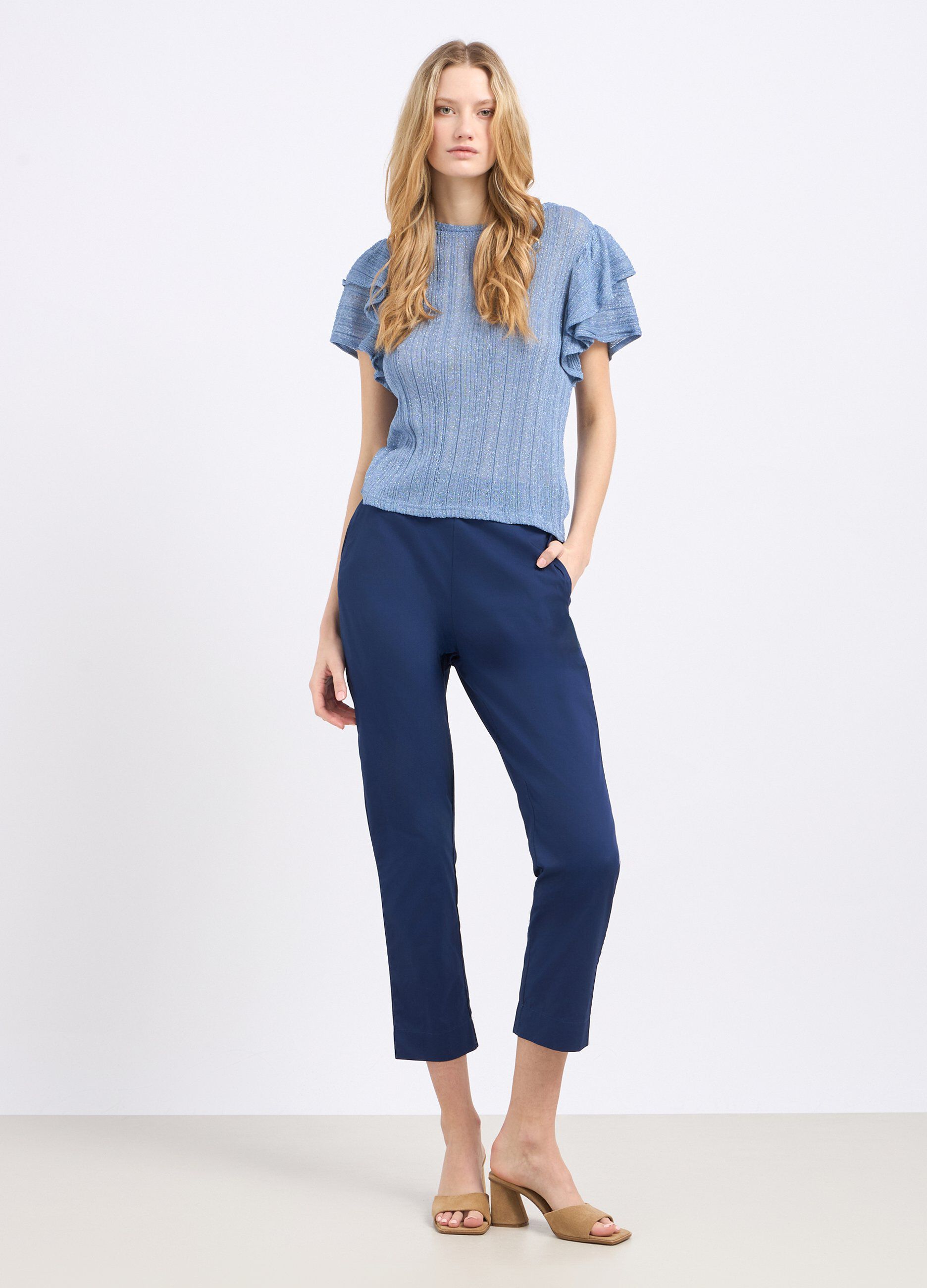 Pantaloni in puro cotone biologico donna
