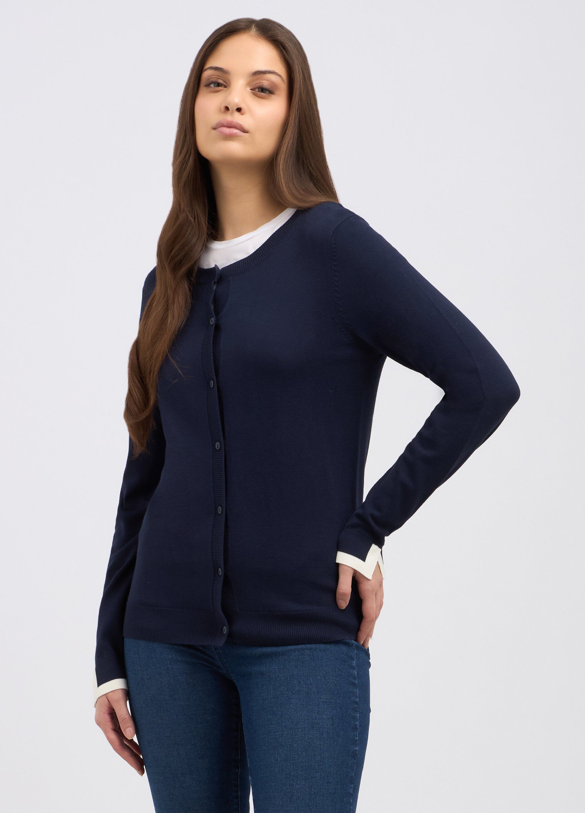 Cardigan in misto viscosa donna