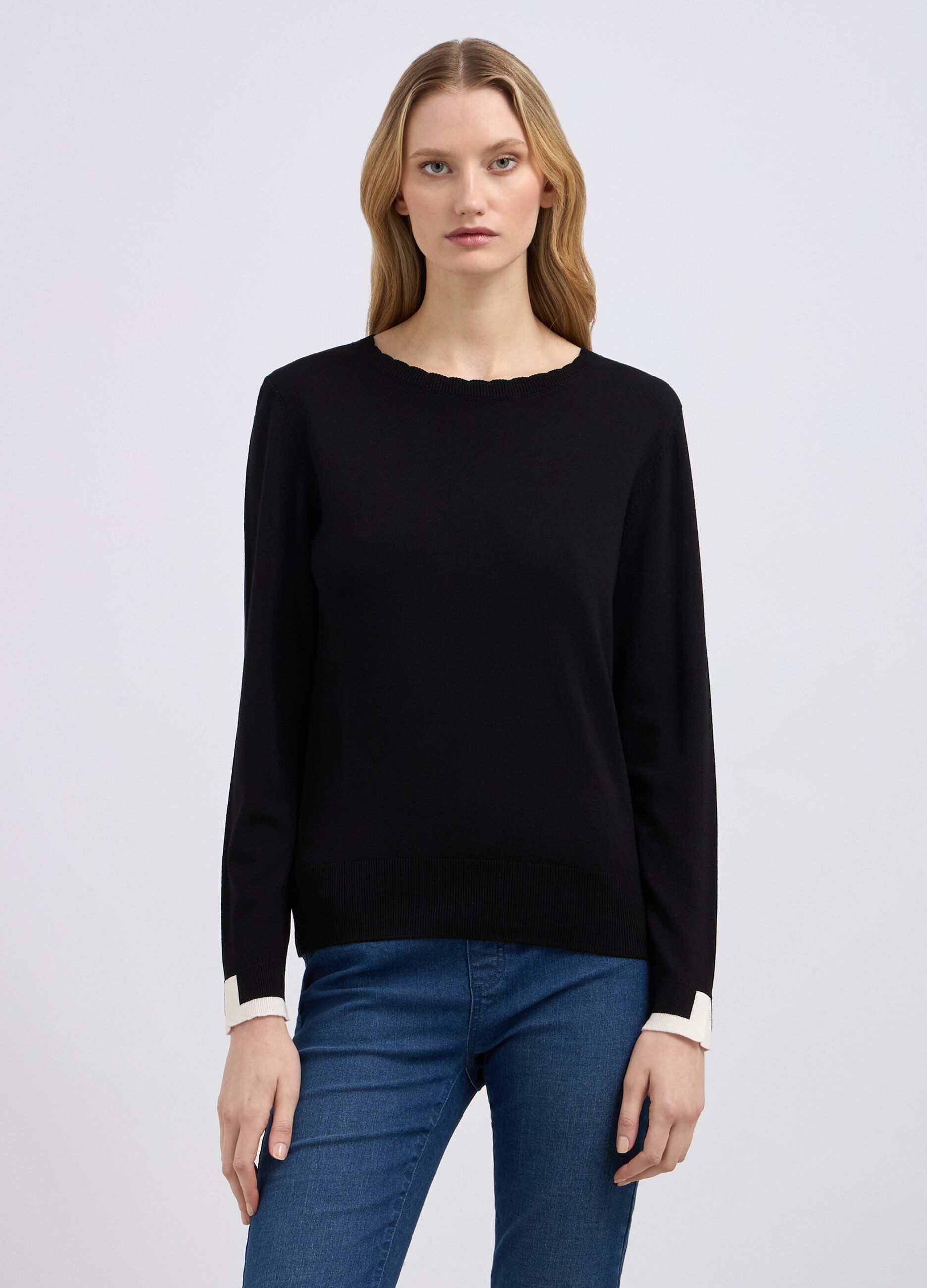Pullover in misto viscosa donna