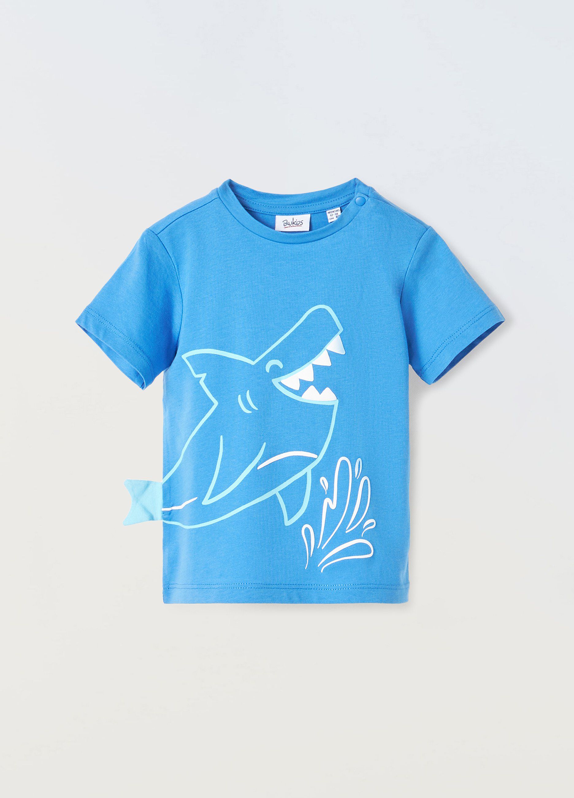 T-shirt in puro cotone con applicazione neonato