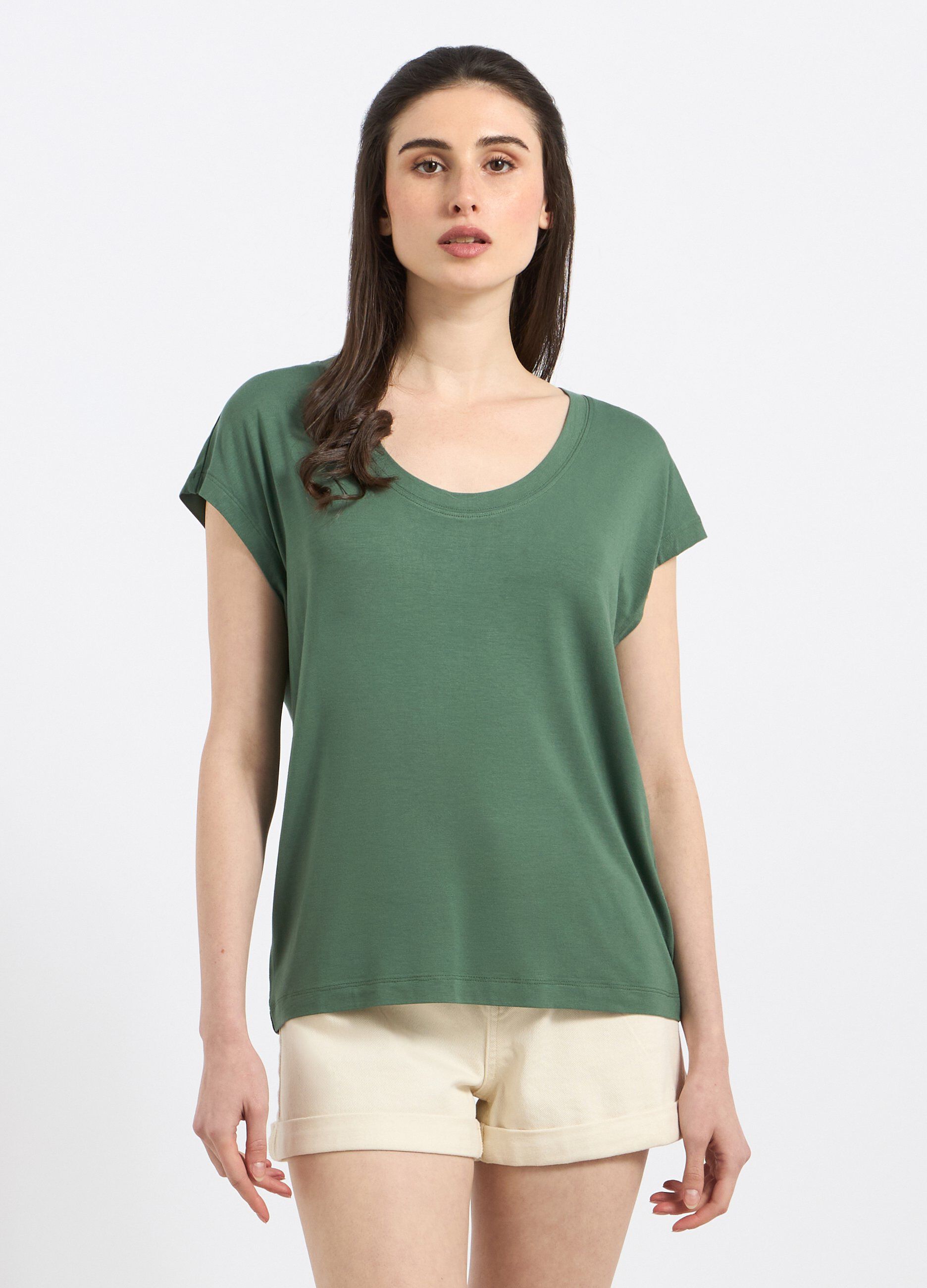 T-shirt in viscosa stretch donna
