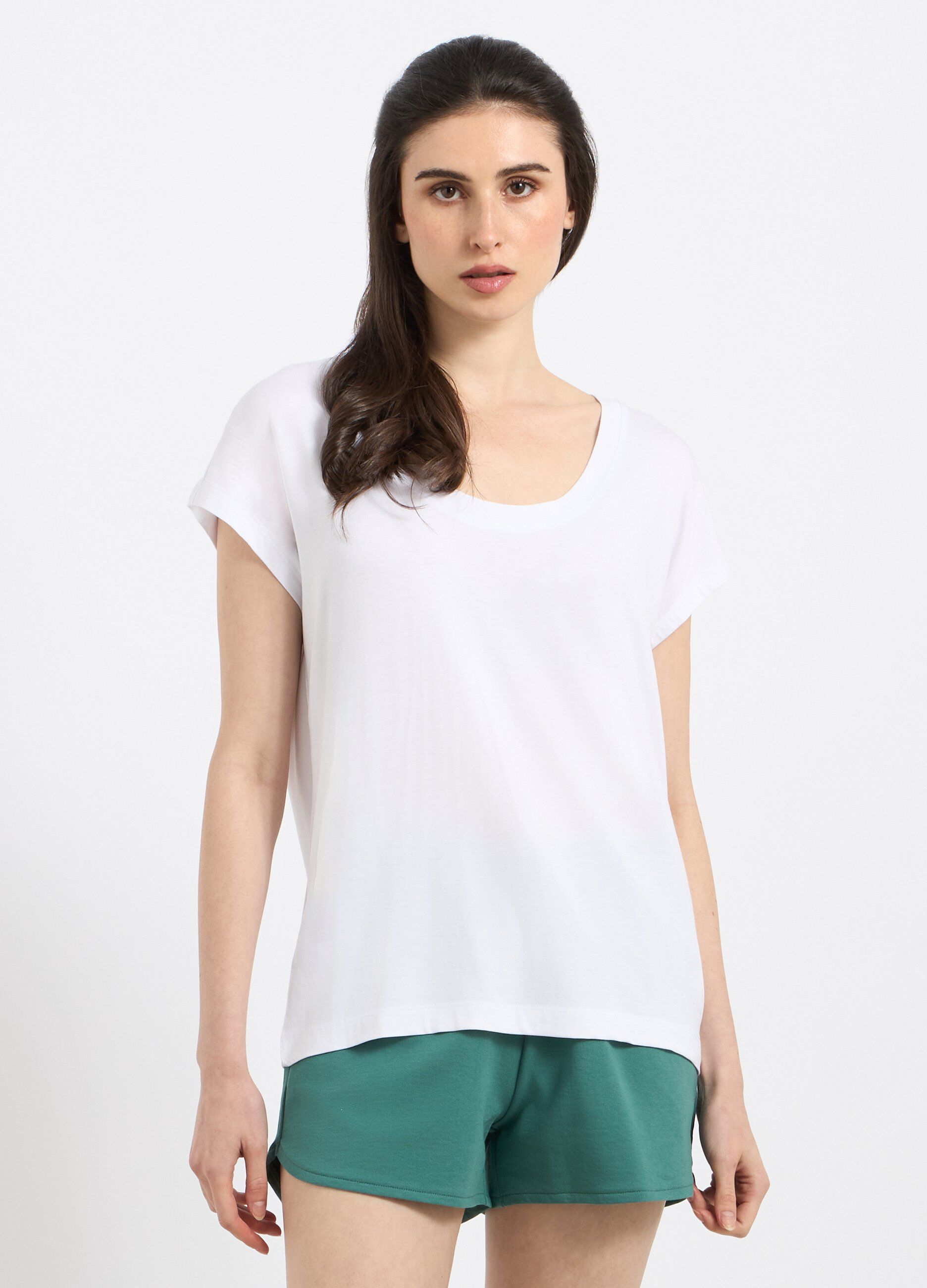 T-shirt in viscosa stretch donna