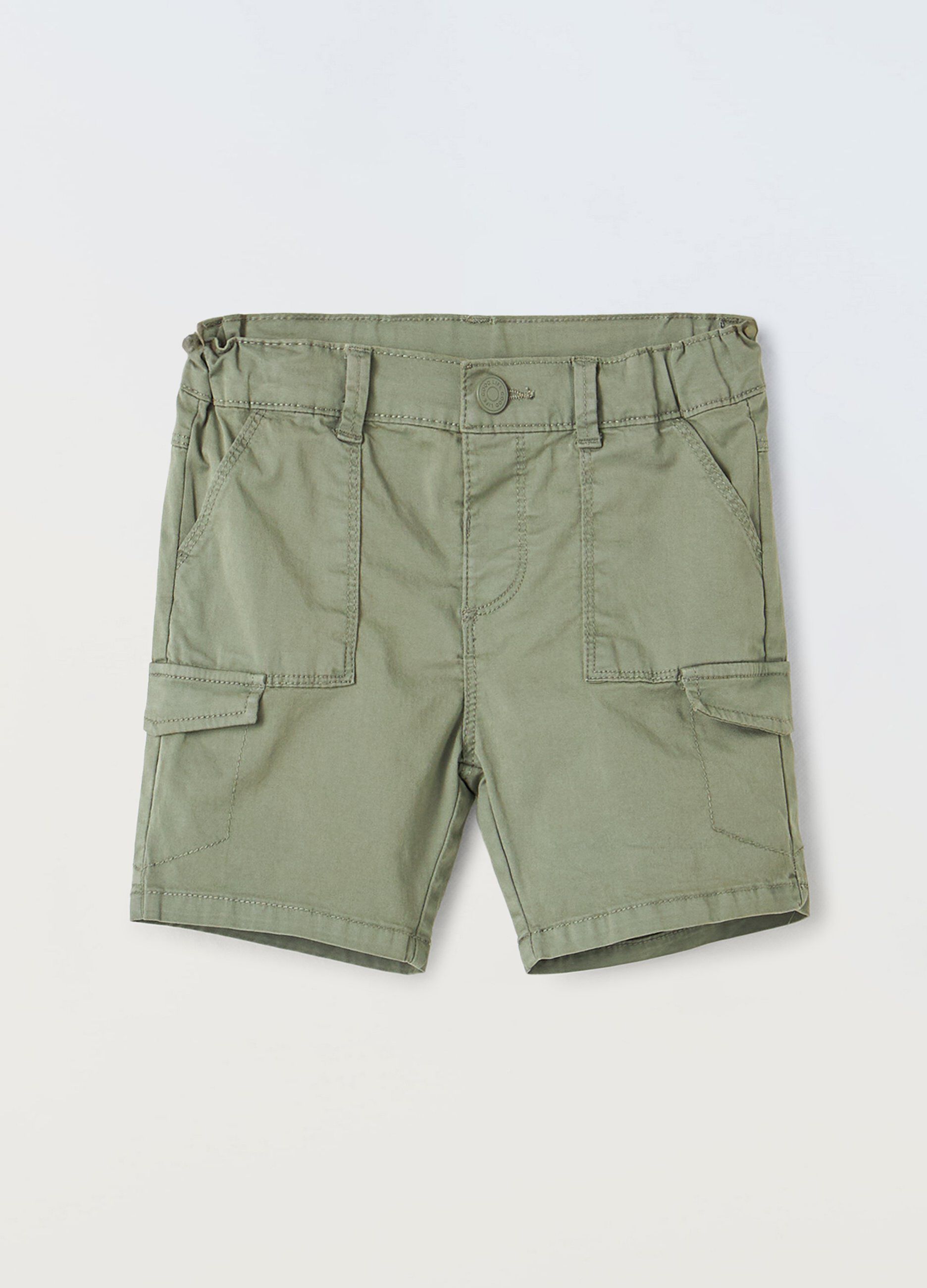 Shorts cargo in cotone stretch neonato