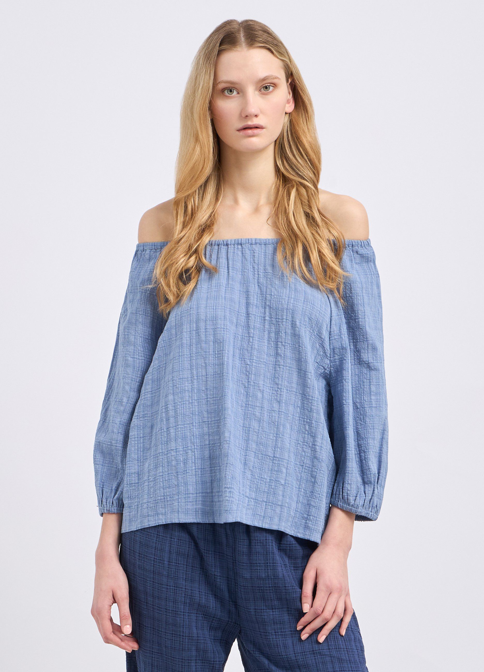 Blusa in misto cotone donna