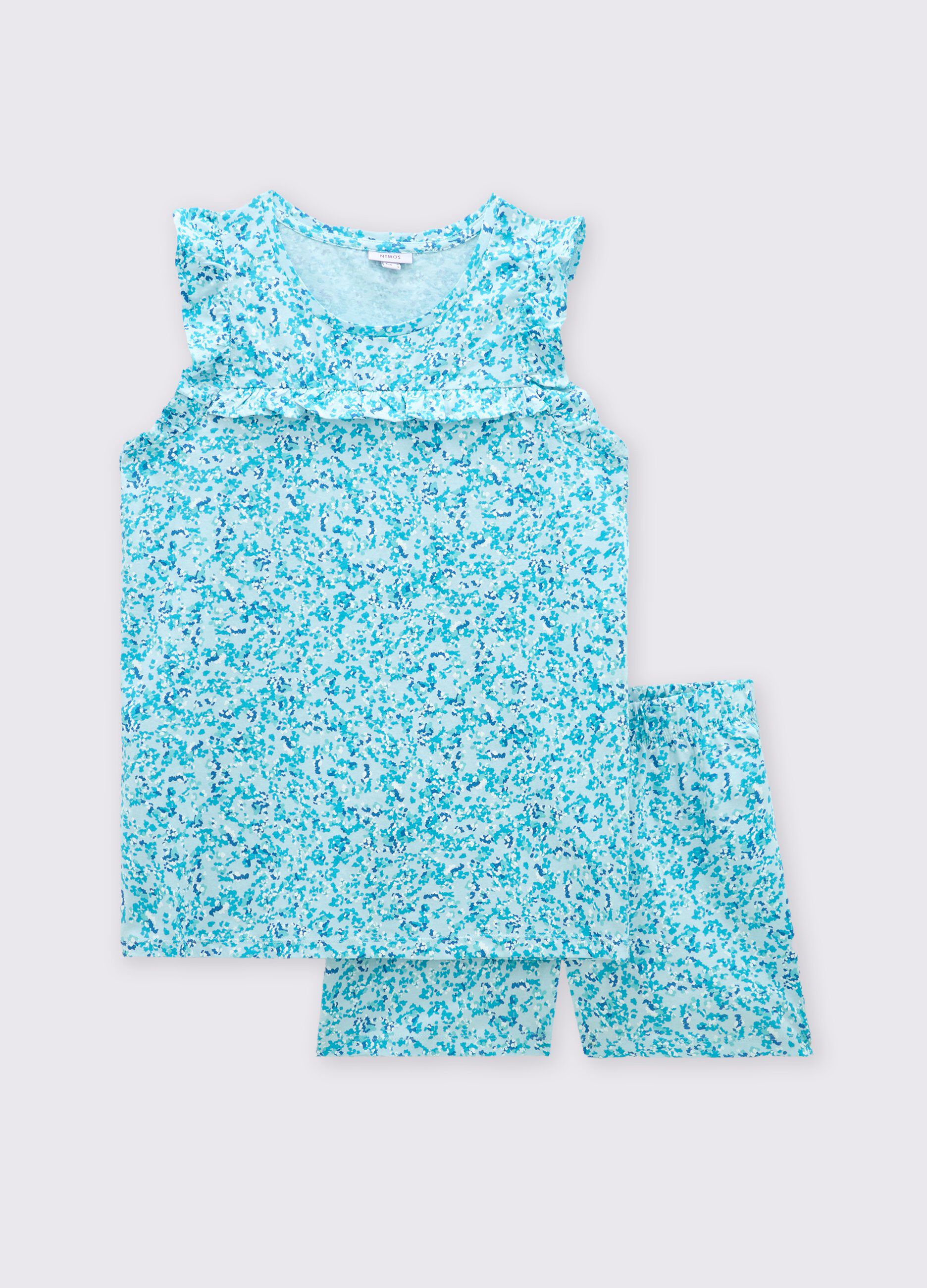Set pigiama corto in puro cotone donna
