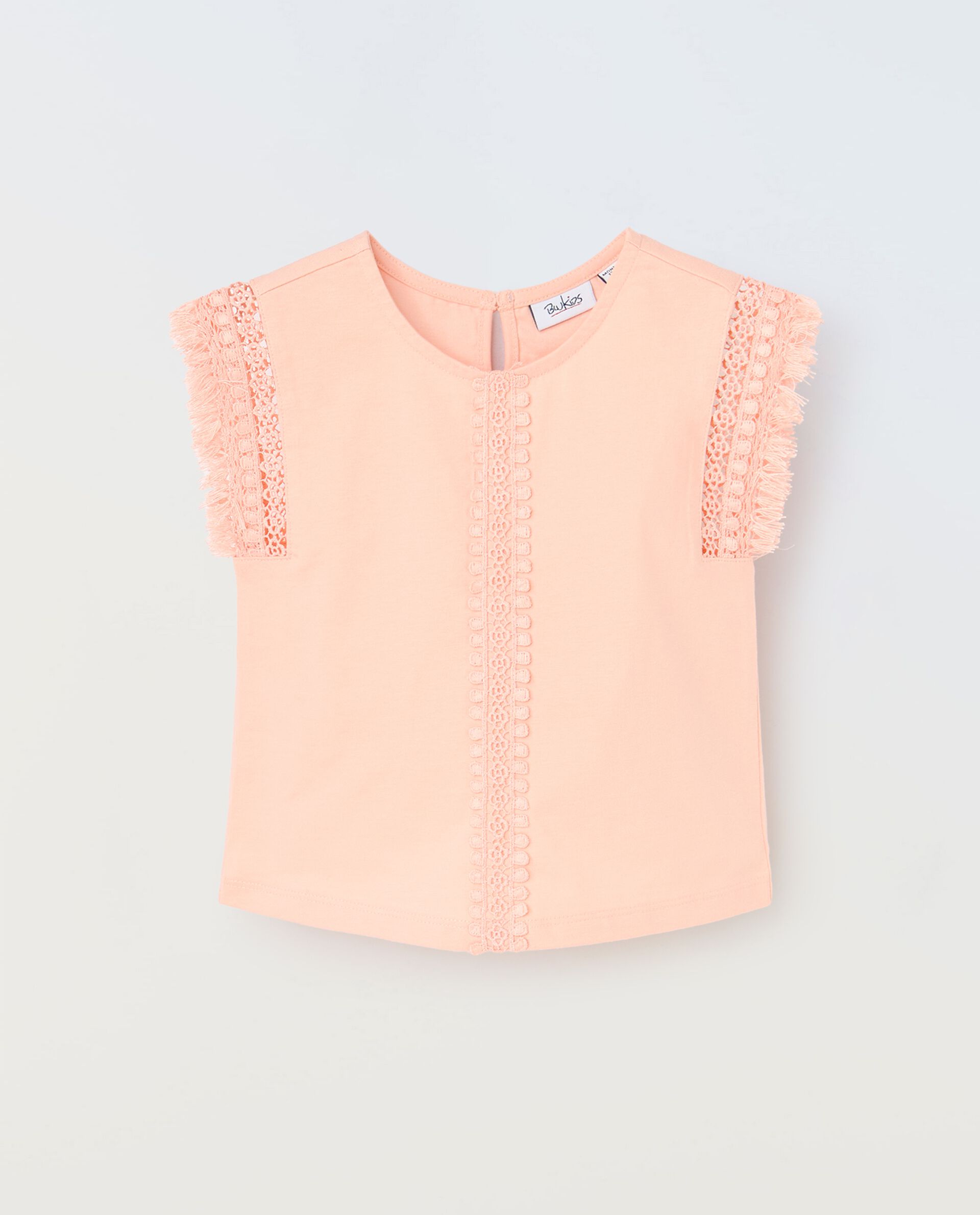 T-shirt in puro cotone con ricami neonata