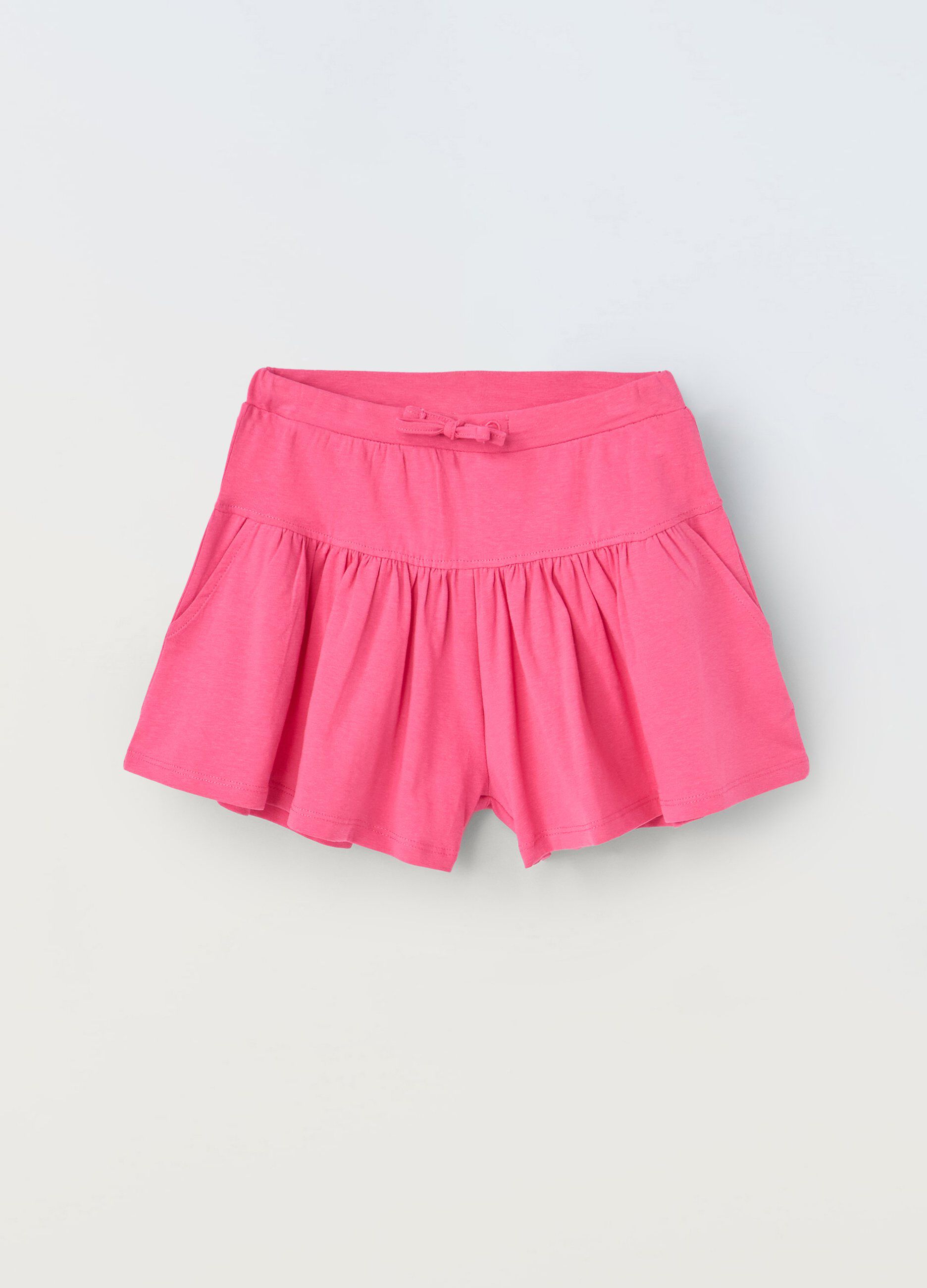 Shorts in cotone stretch bambina