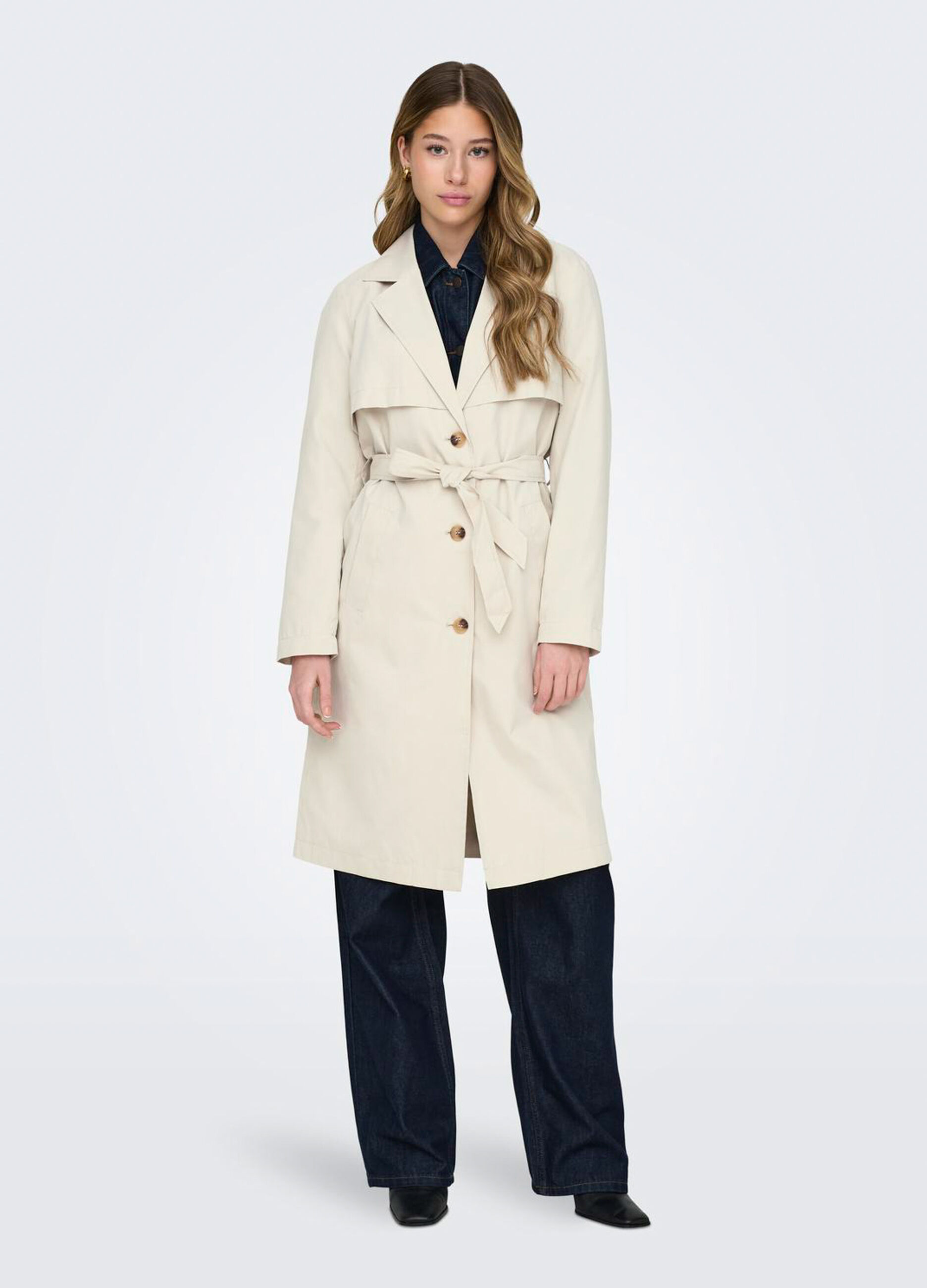 Trench con cintura donna
