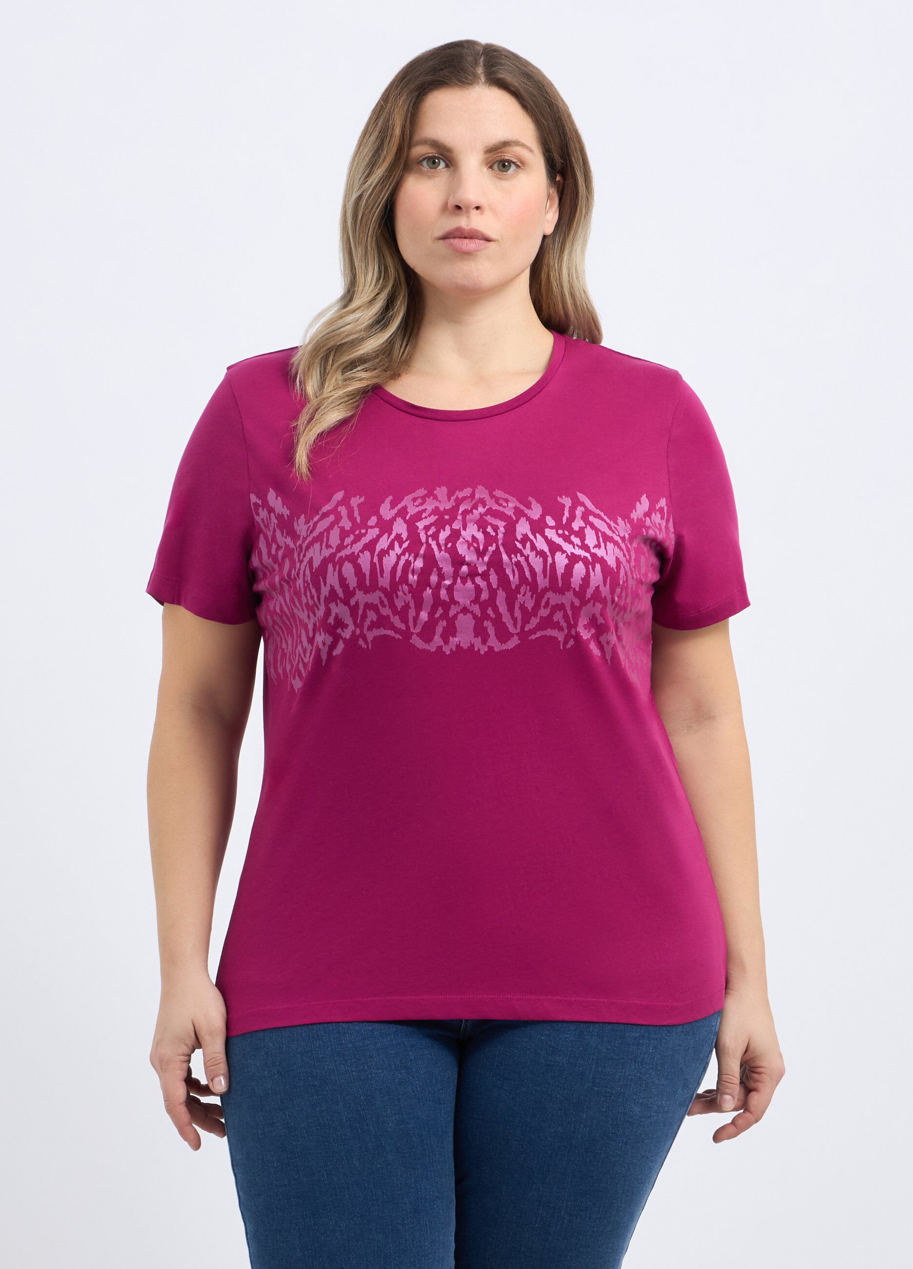T-shirt in puro cotone donna curvy
