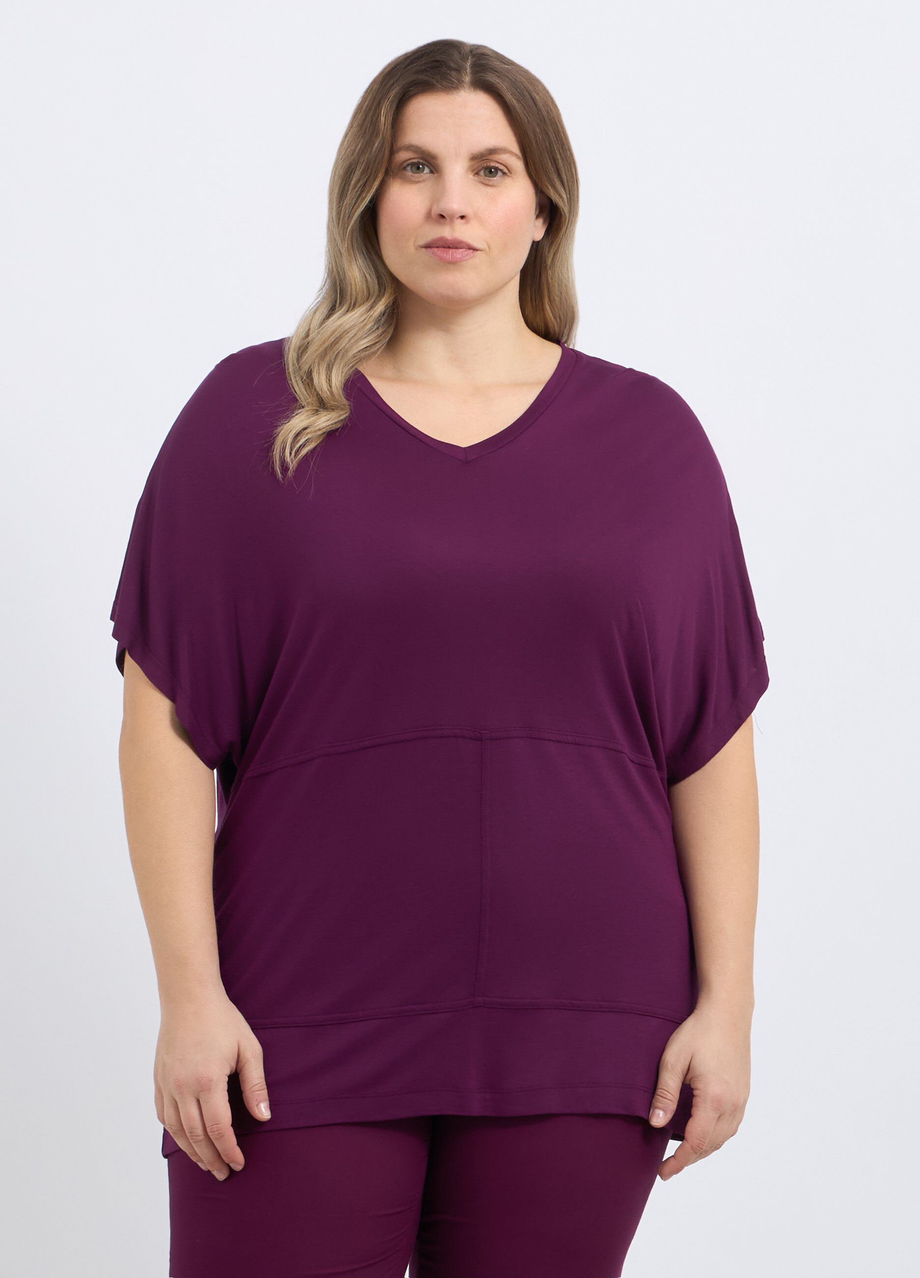 T-shirt in pura viscosa donna curvy