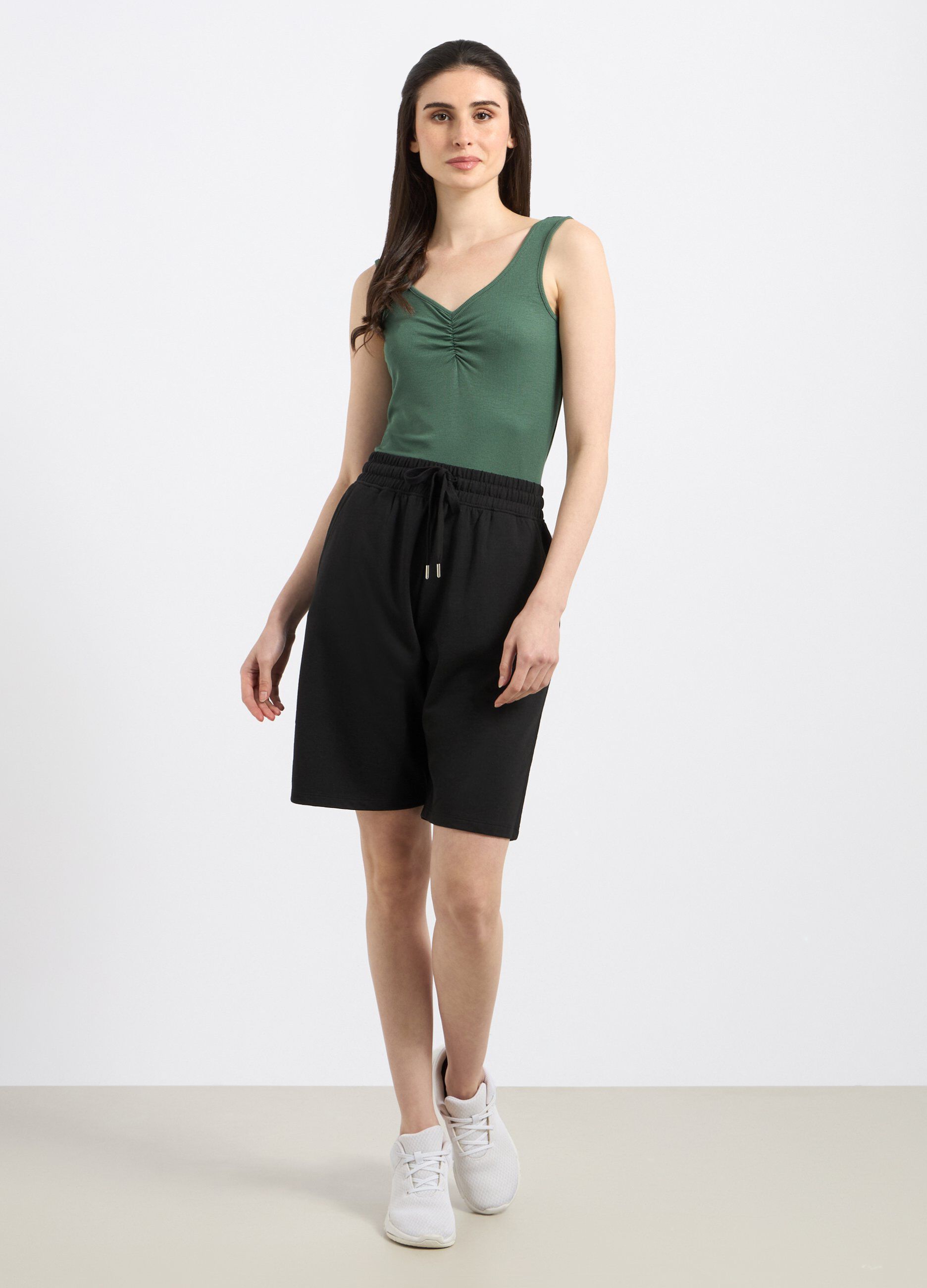 Bermuda in misto cotone donna