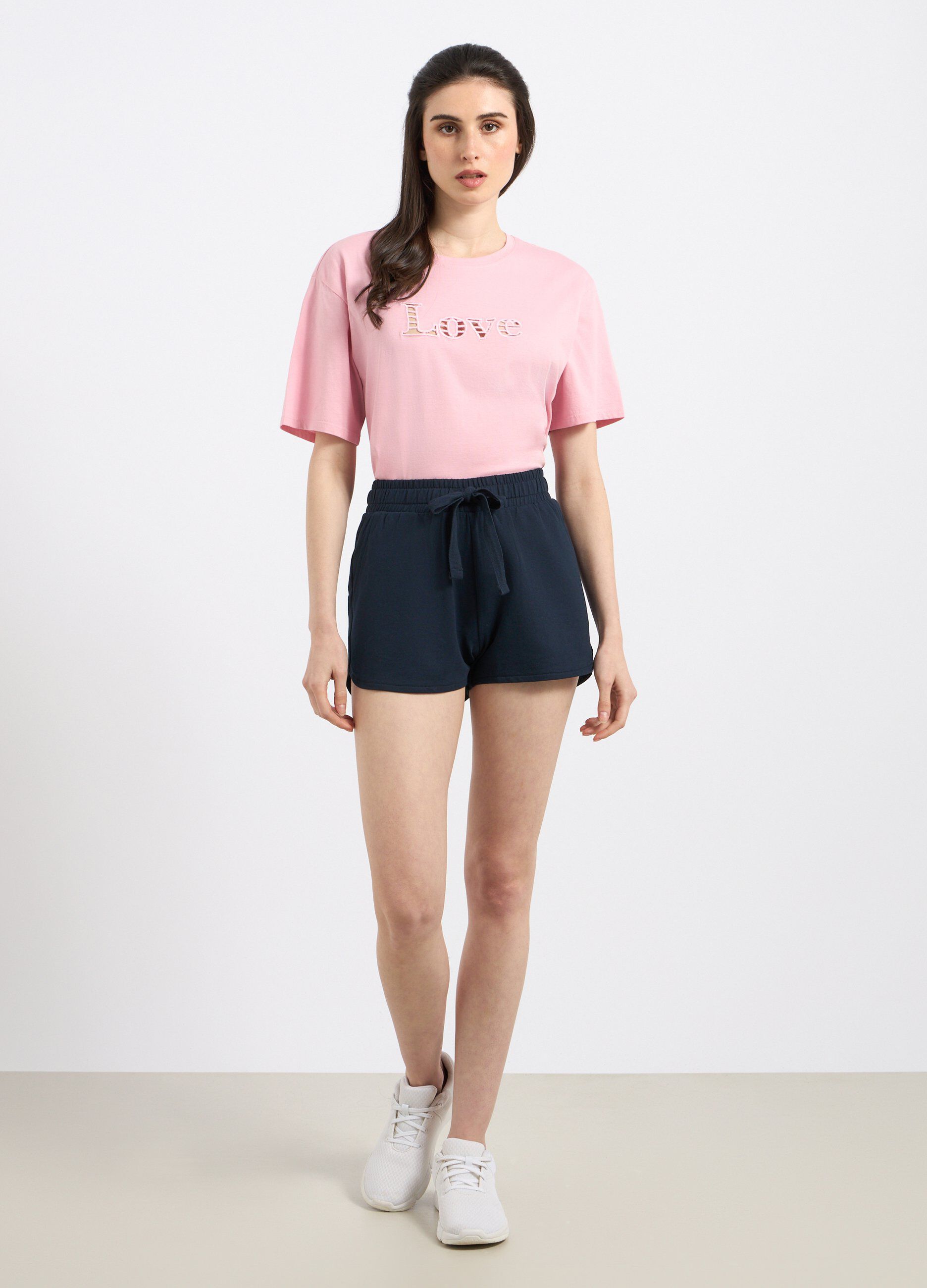 Shorts in misto cotone donna