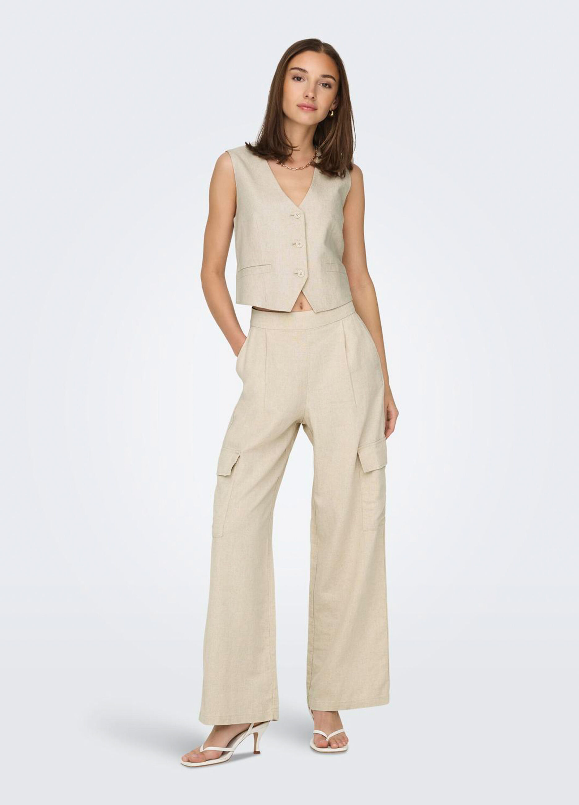 Top smanicato donna