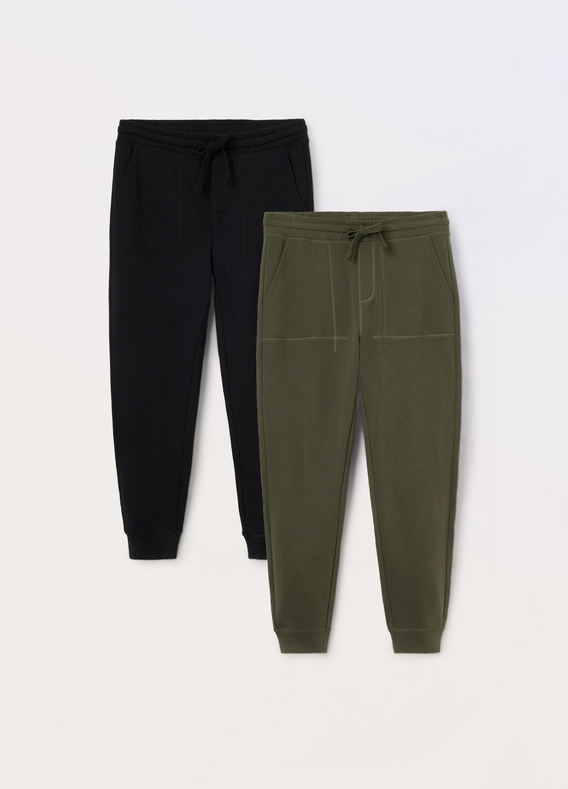2 pack jogger in misto cotone uomo
