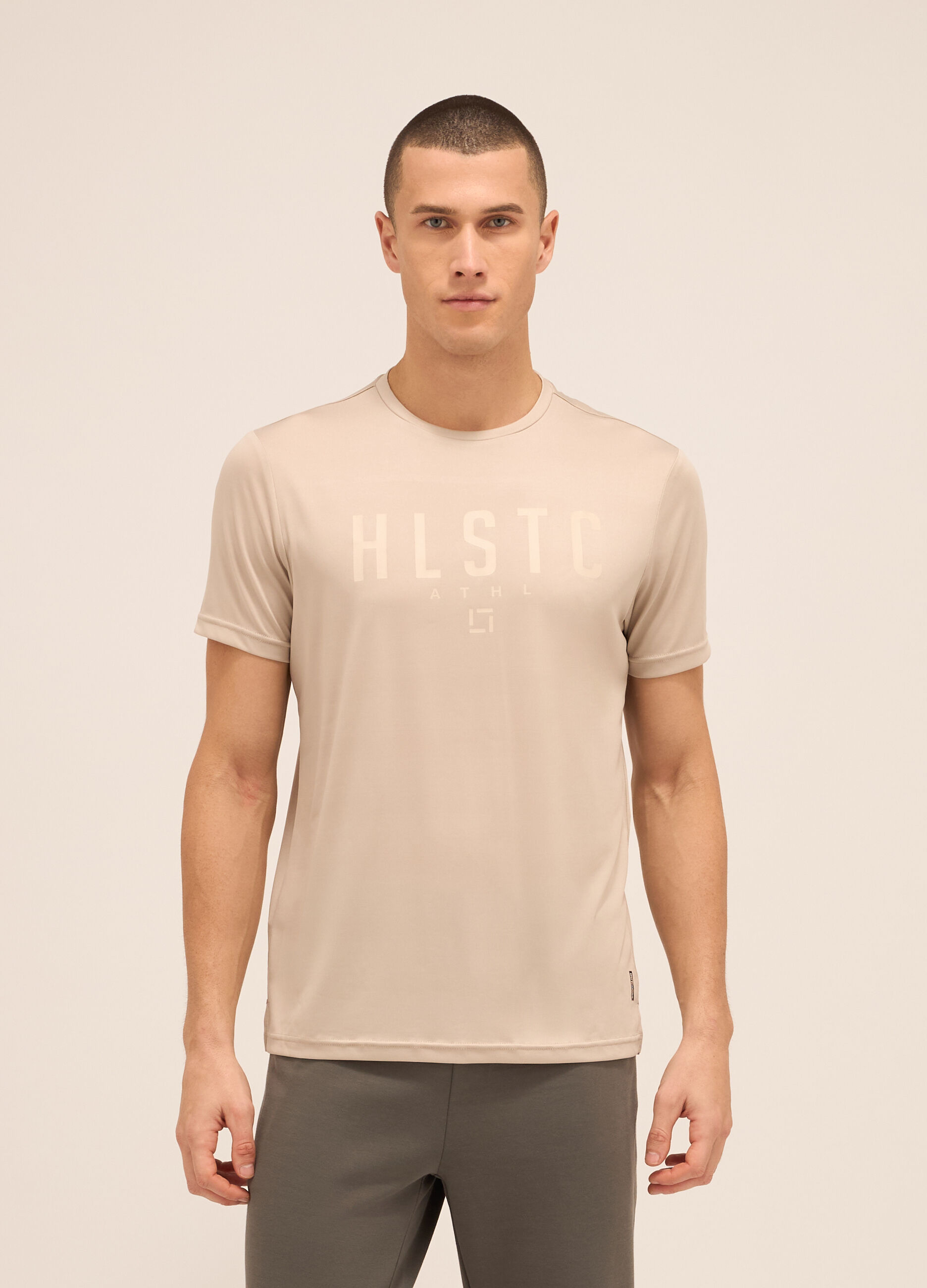 T-shirt girocollo in jersey tecnico uomo