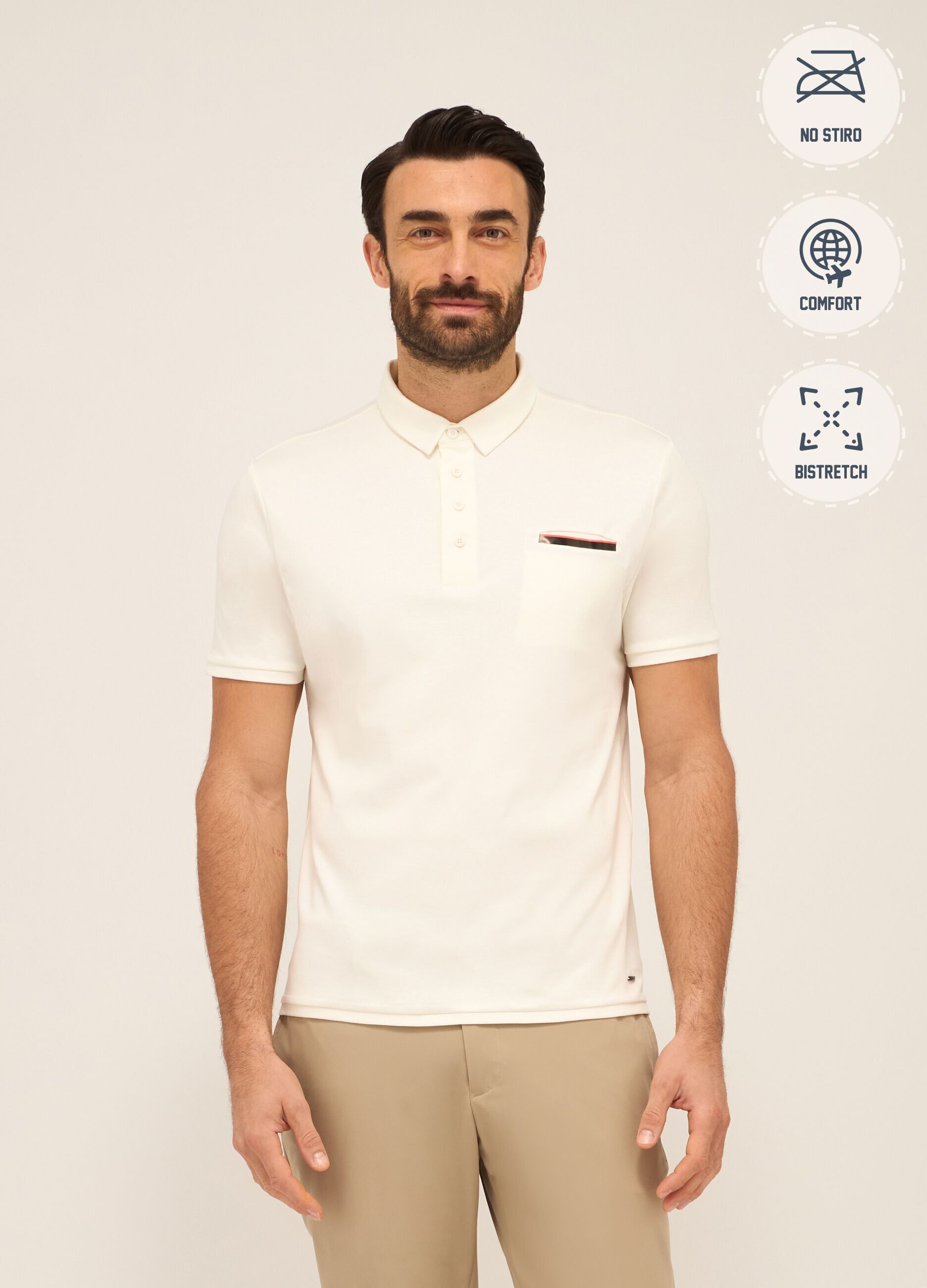 Polo a maniche corte in puro cotone uomo