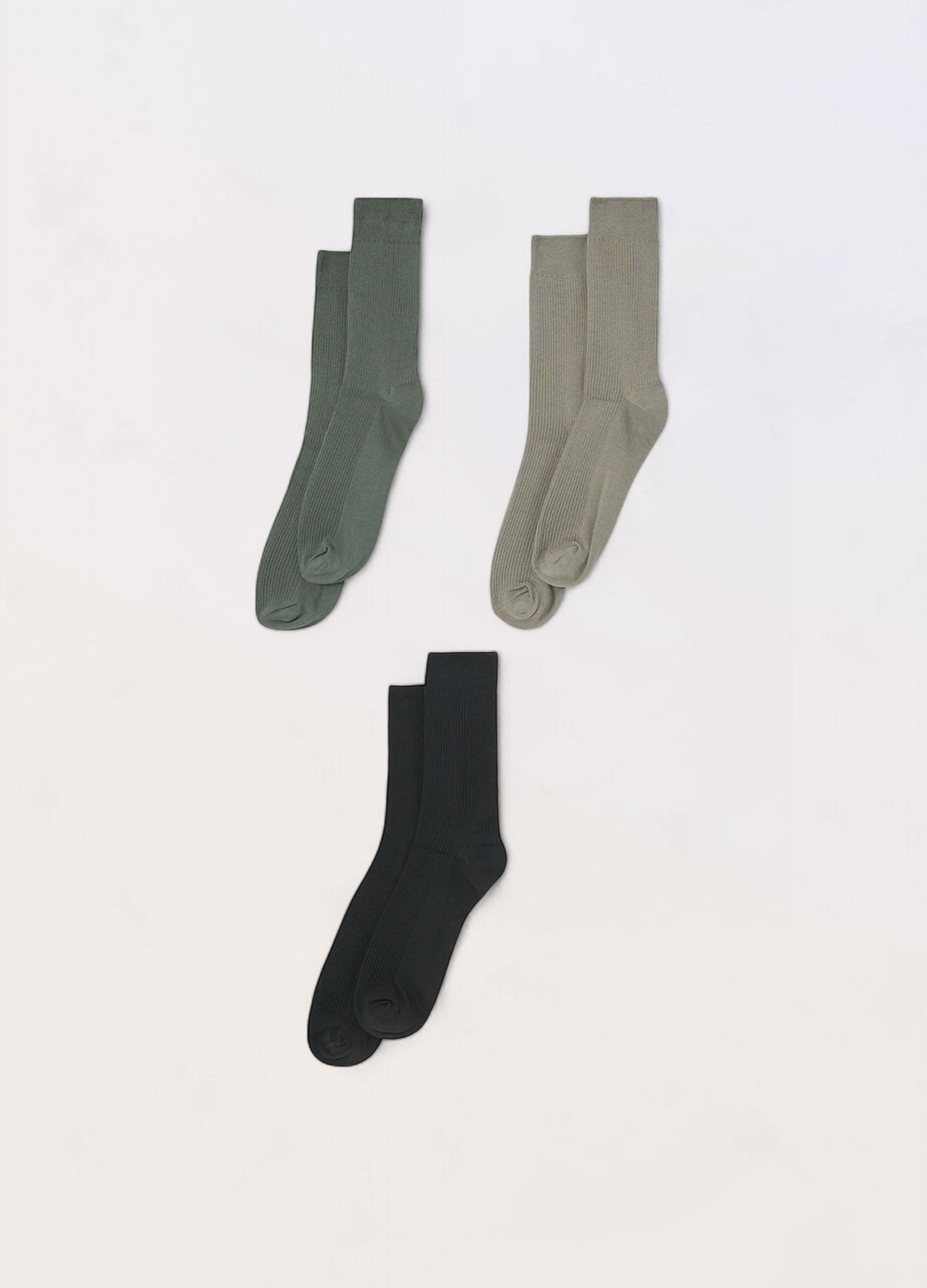 3 pack calze corte in cotone stretch uomo