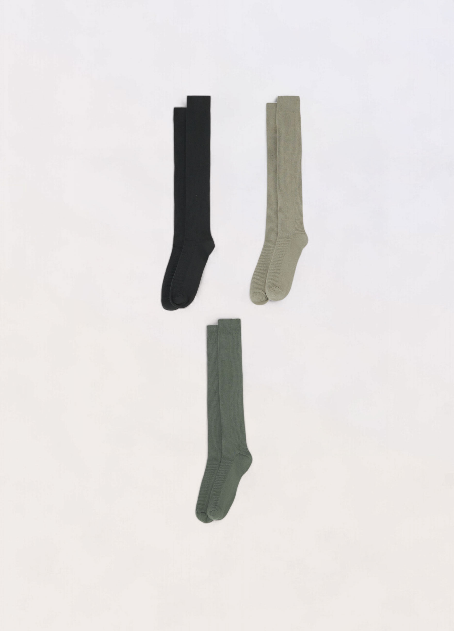 3 pack calze lunghe in cotone stretch uomo