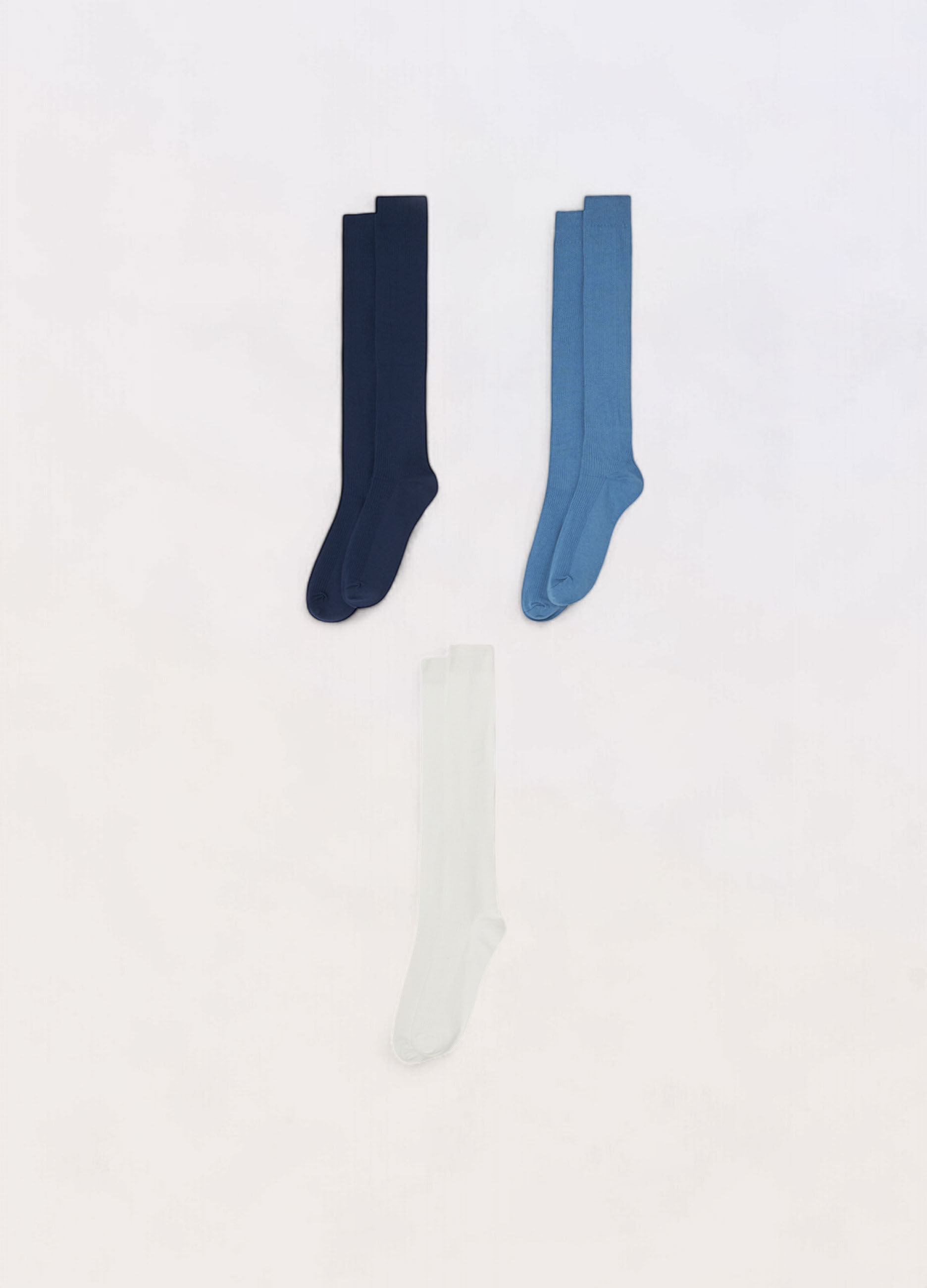 3 pack calze lunghe in cotone stretch uomo