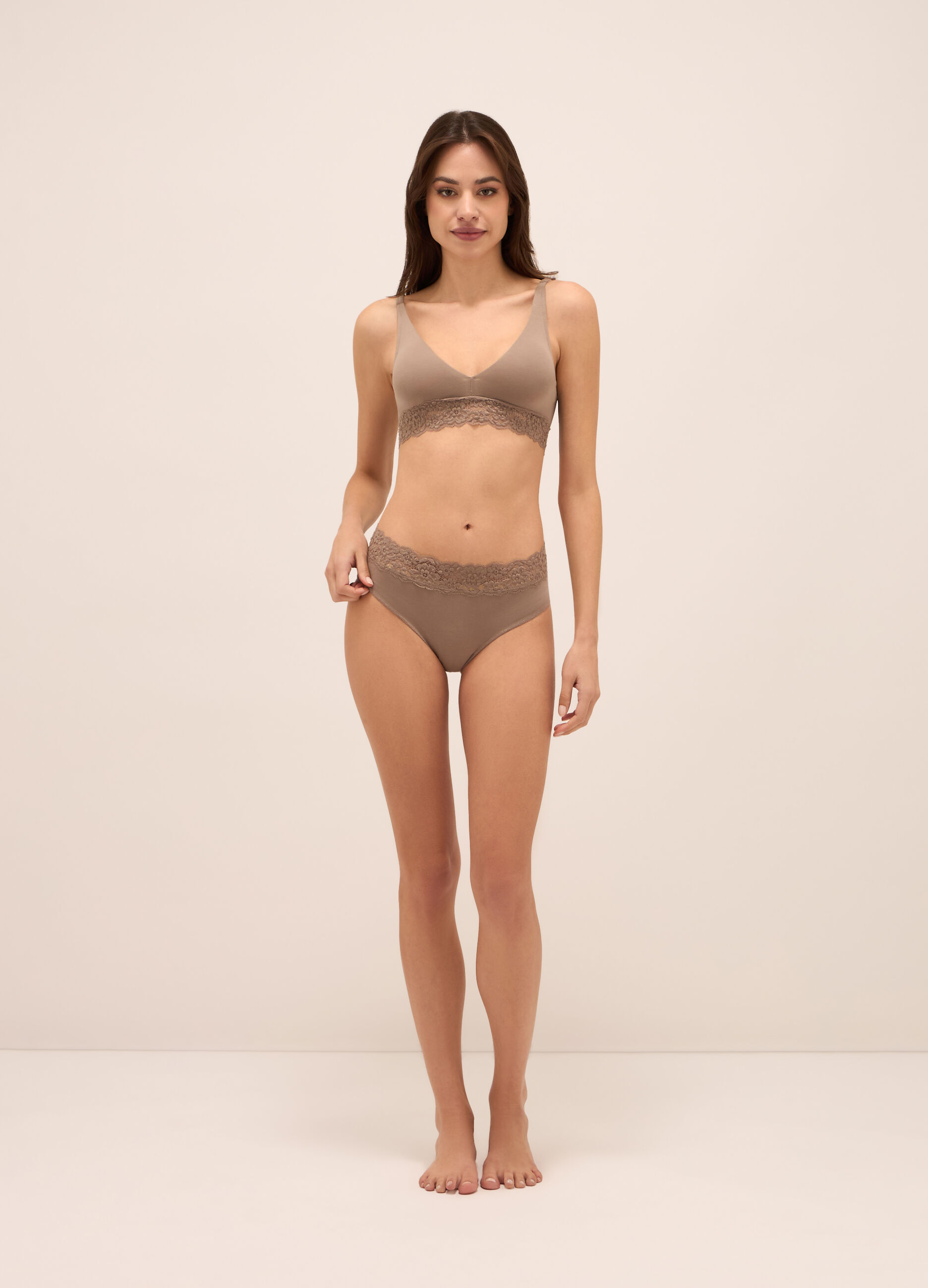 Reggiseno a triangolo in cotone stretch donna