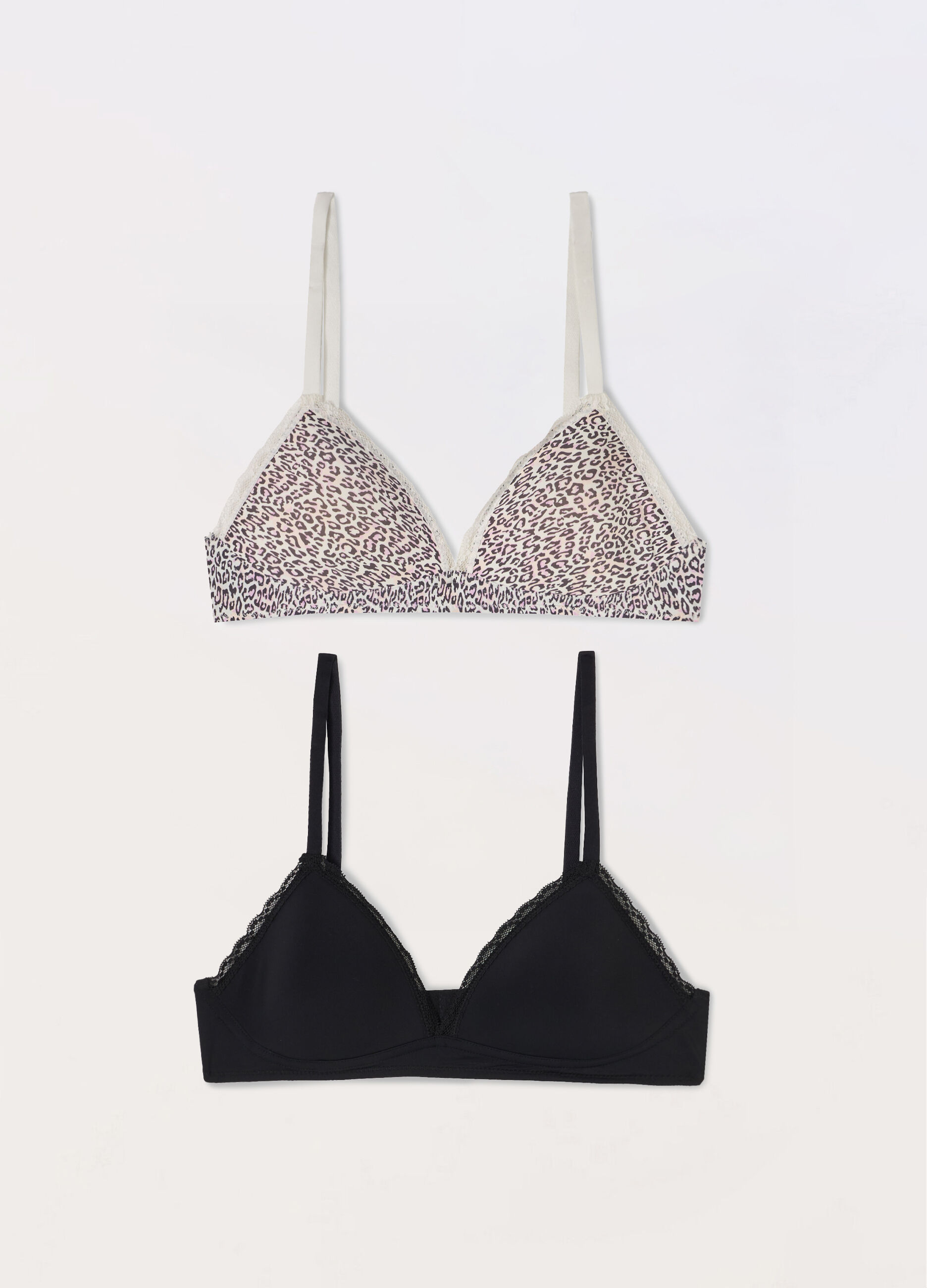 Pack 2 reggiseni a triangolo in microfibra donna