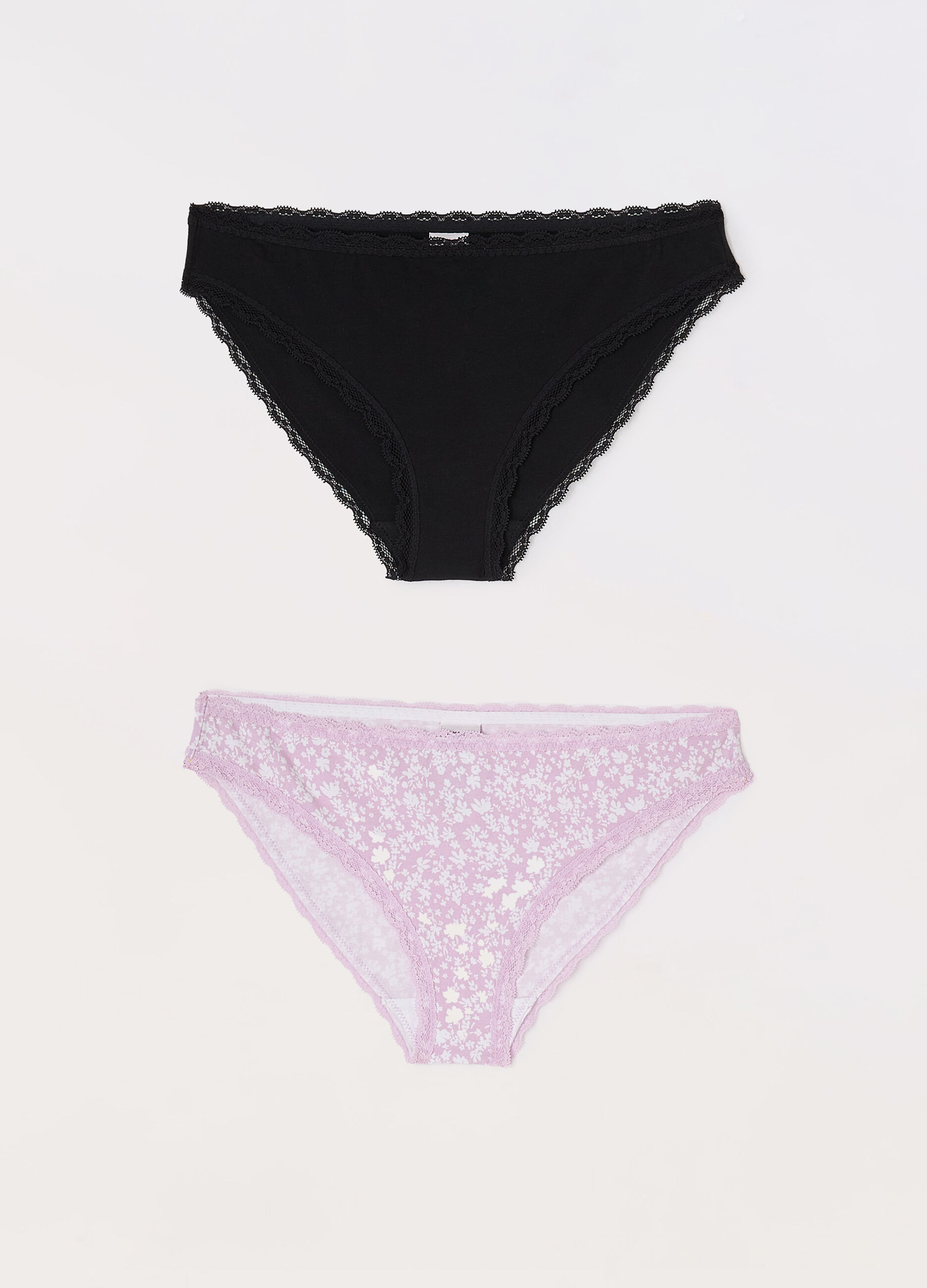 Pack 2 slip in jersey di cotone stretch donna