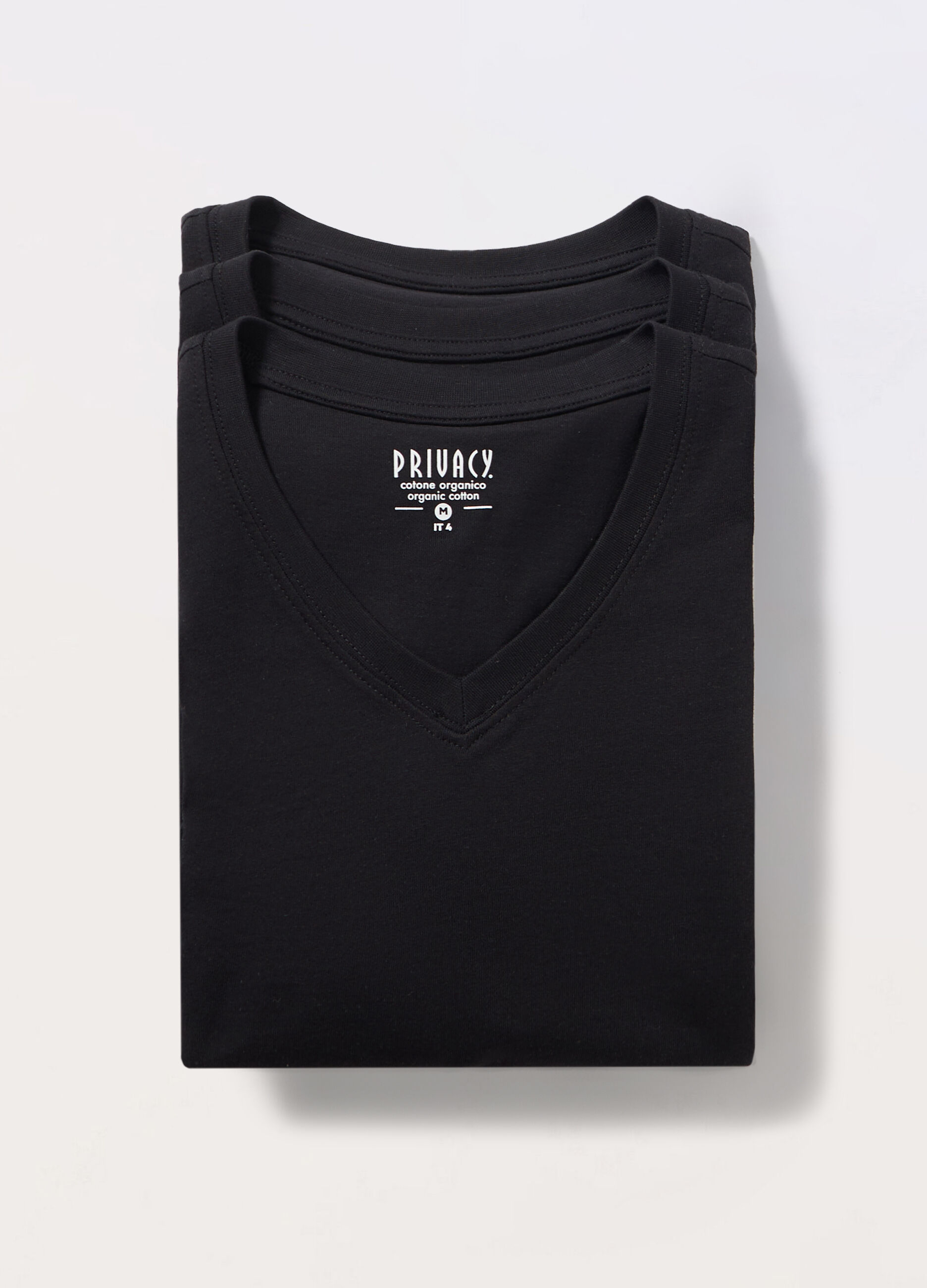 3 pack T-shirt collo a Vi puro cotone uomo