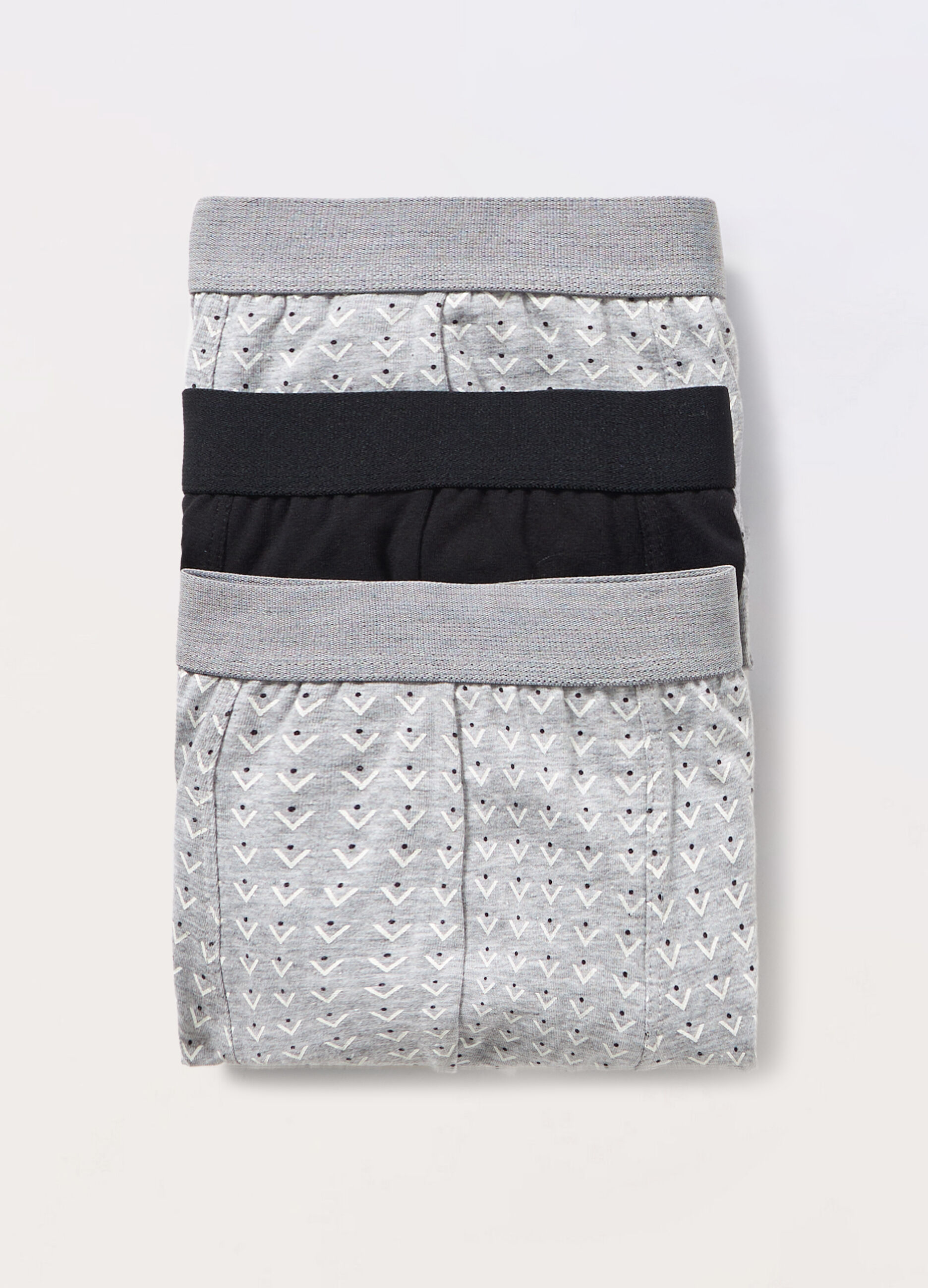 3 pack boxer in jersey di cotone stretch con fantasia uomo