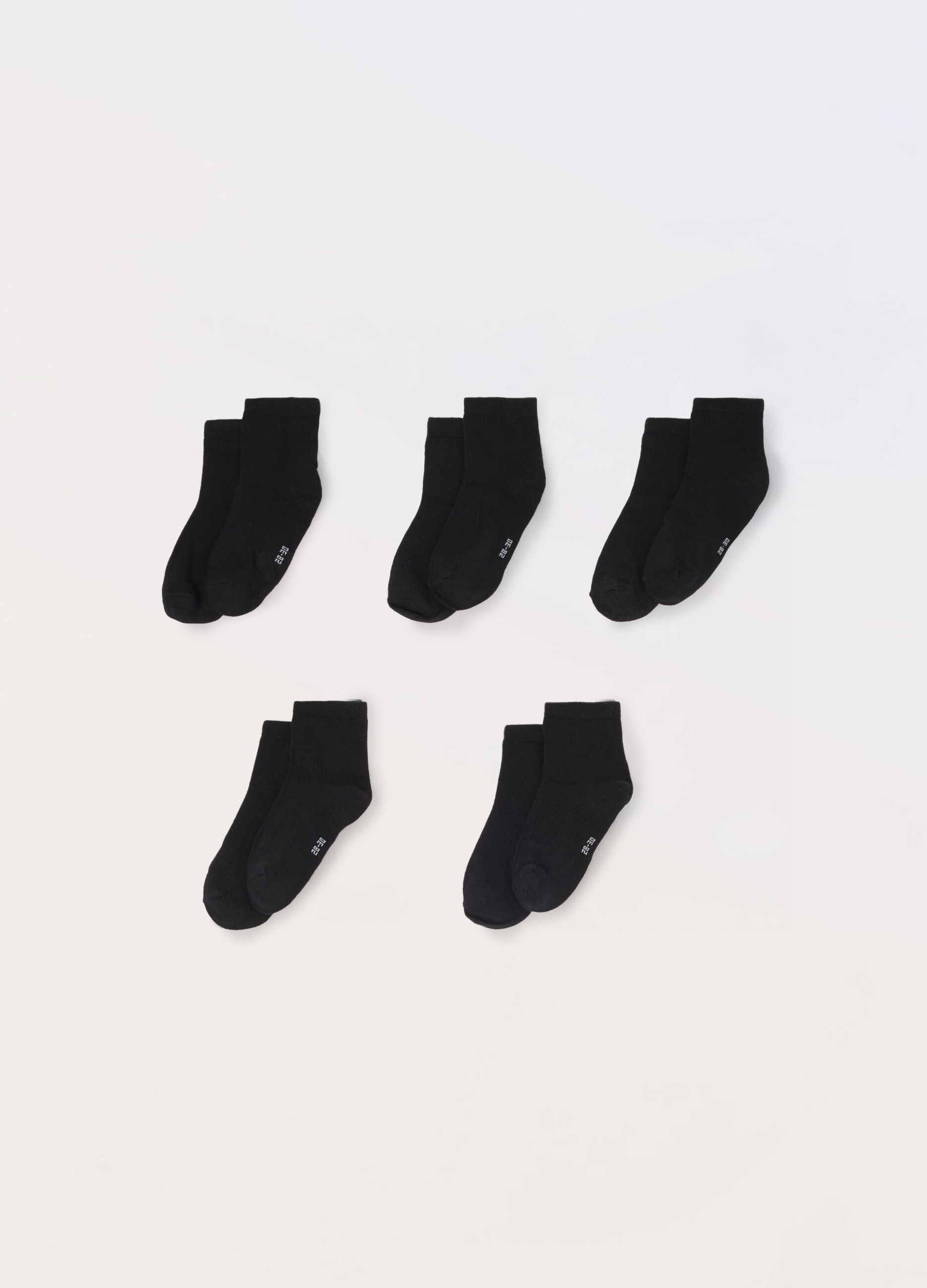Pack 5 calzini corti misto cotone