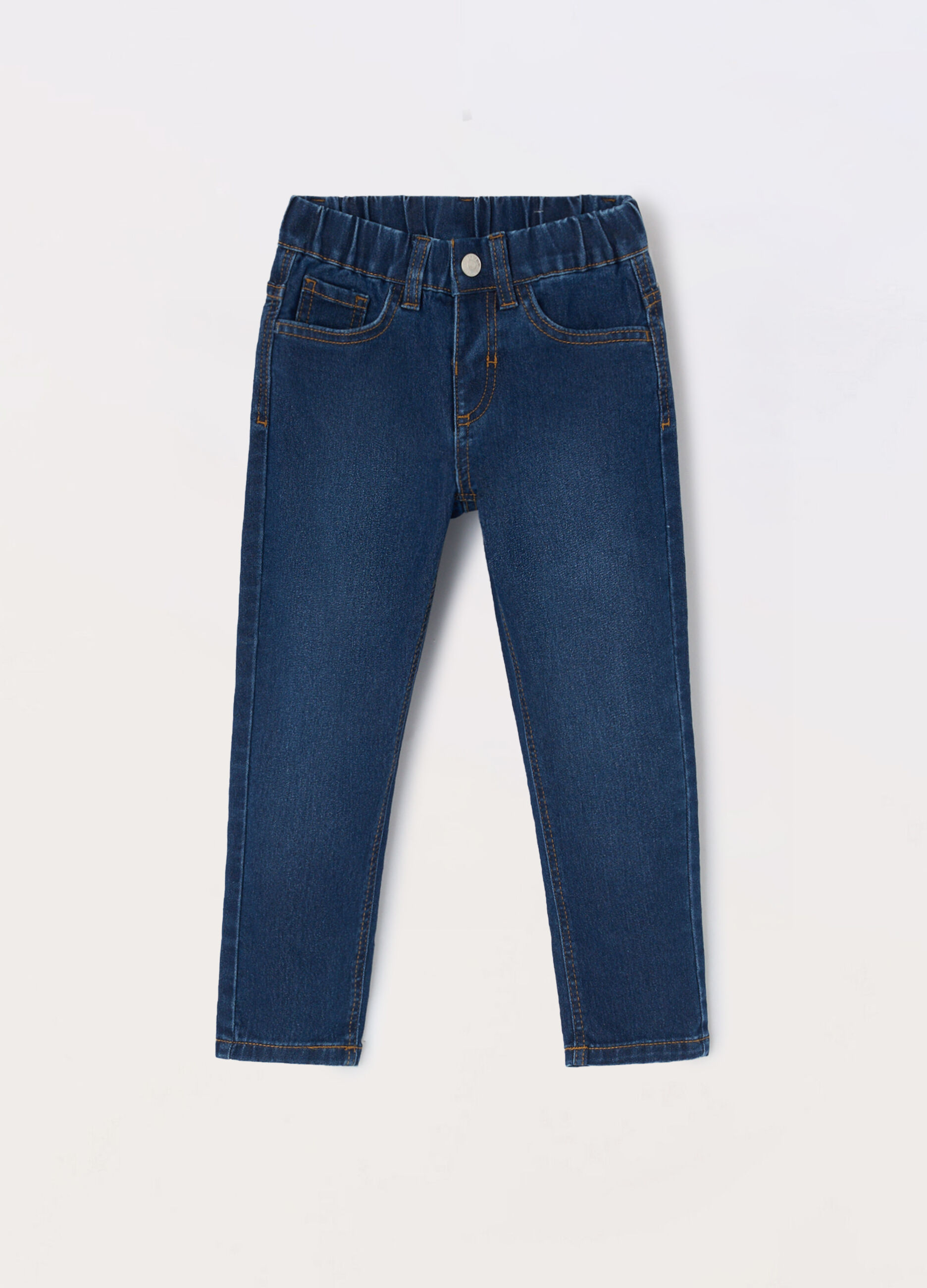 Pantaloni in denim di misto cotone stretch bambino