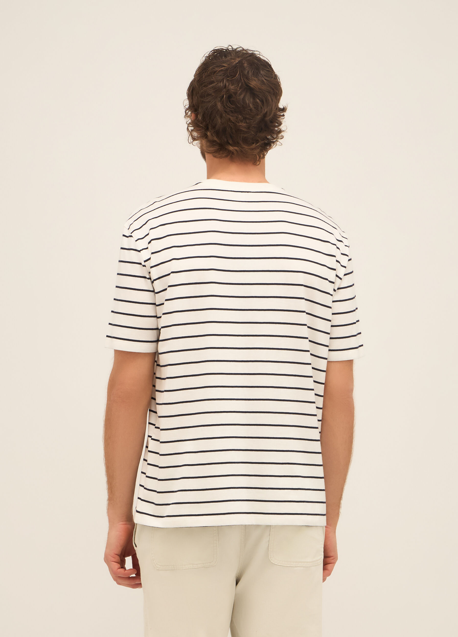 T-shirt girocollo in cotone a righe uomo 3 T-shirt girocollo in cotone a righe uomo