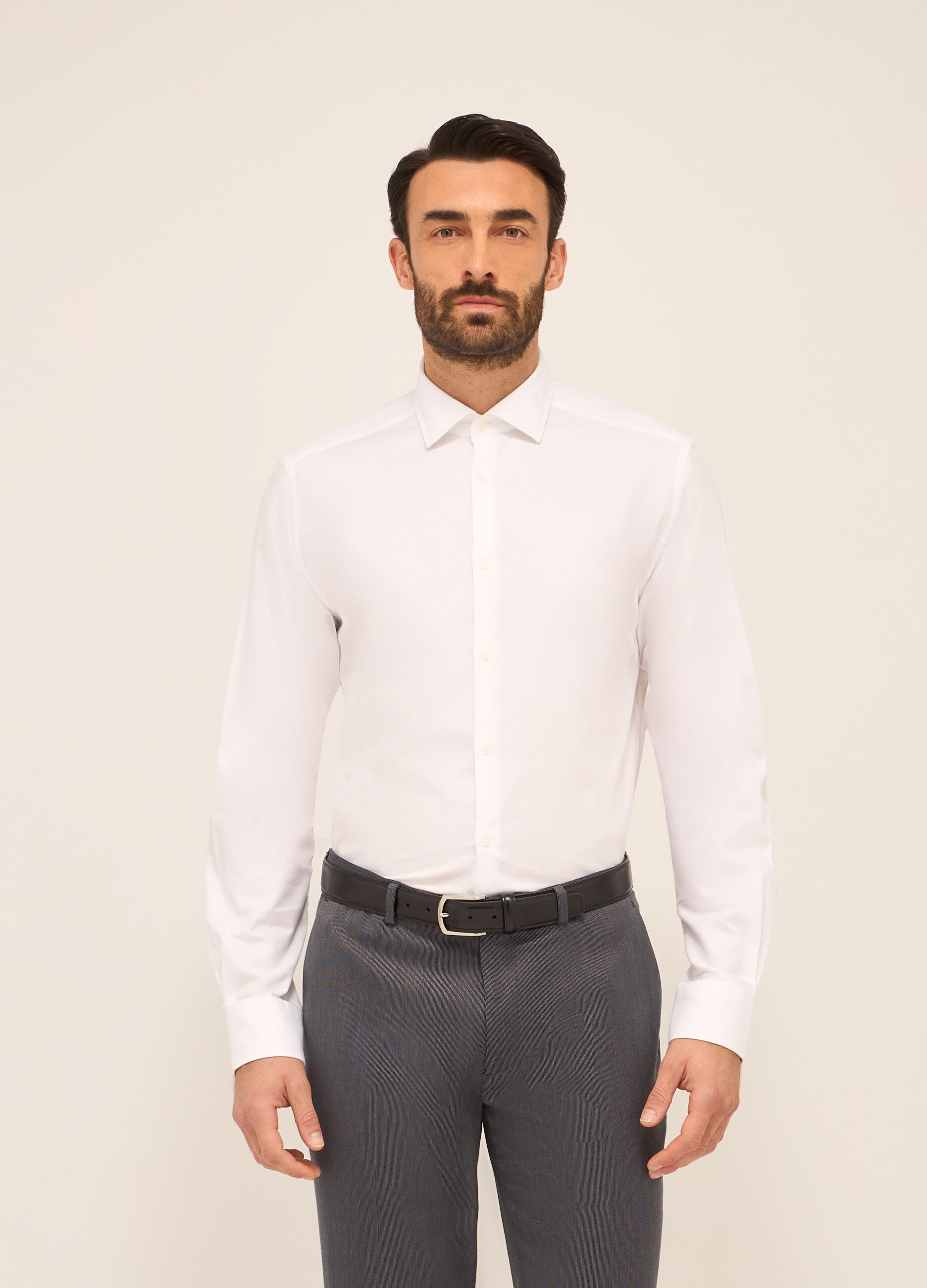 Camicia regular fit in puro cotone uomo