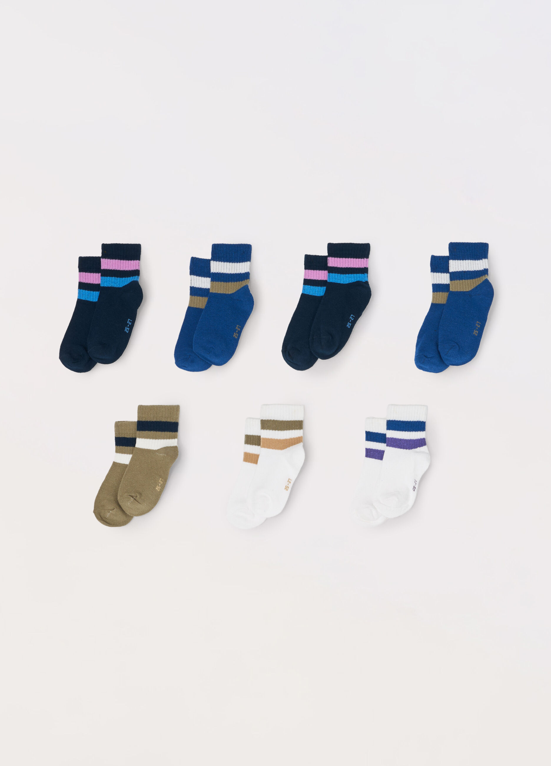 Pack 7 calzini corti misto cotone