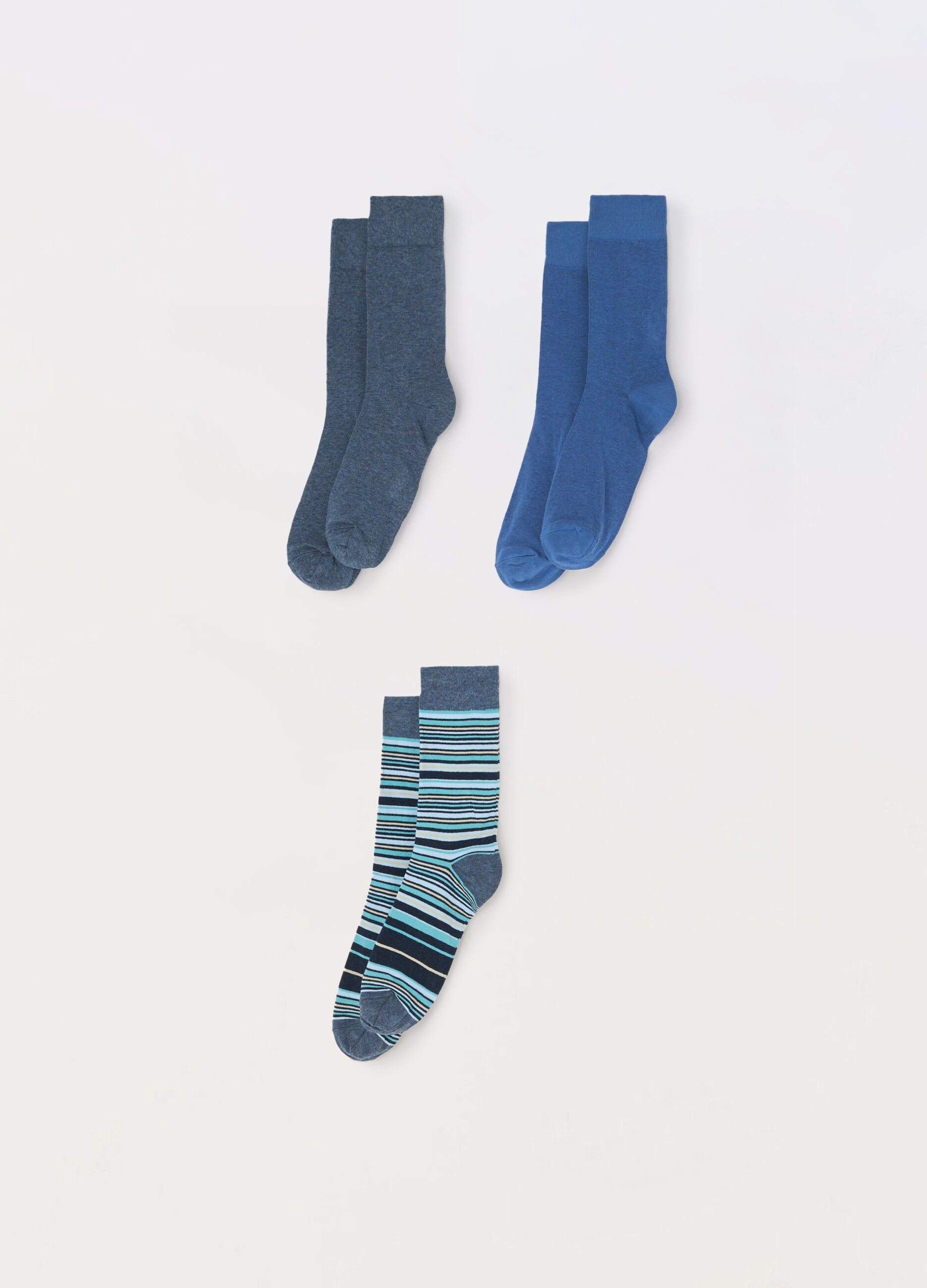 3 pack calze corte in cotone stretch uomo