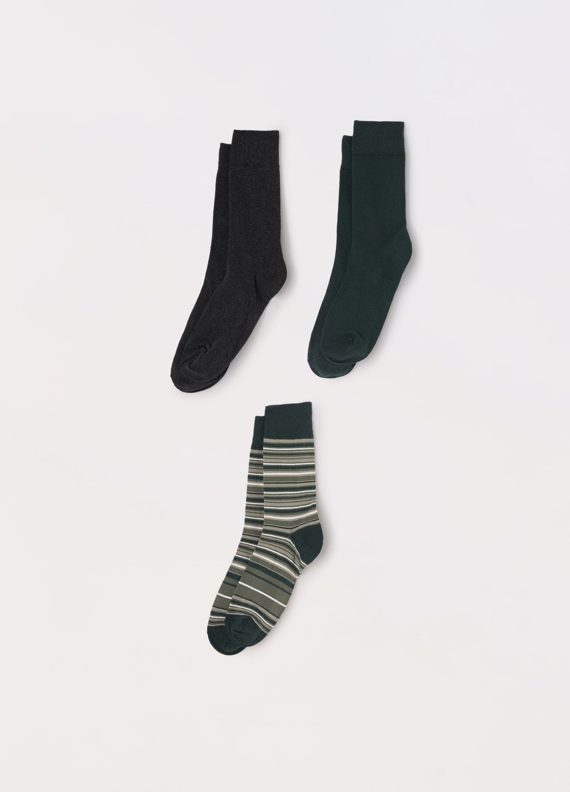 3 pack calze corte in cotone stretch uomo