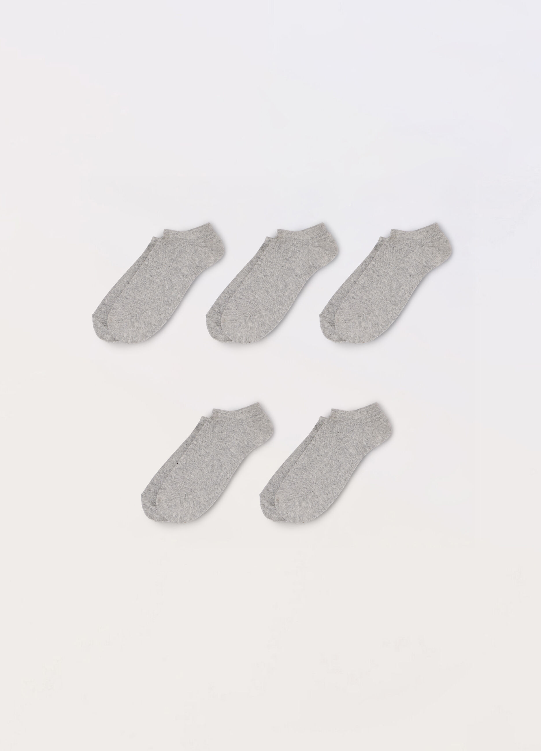 5 pack calzini sneaker in cotone stretch uomo