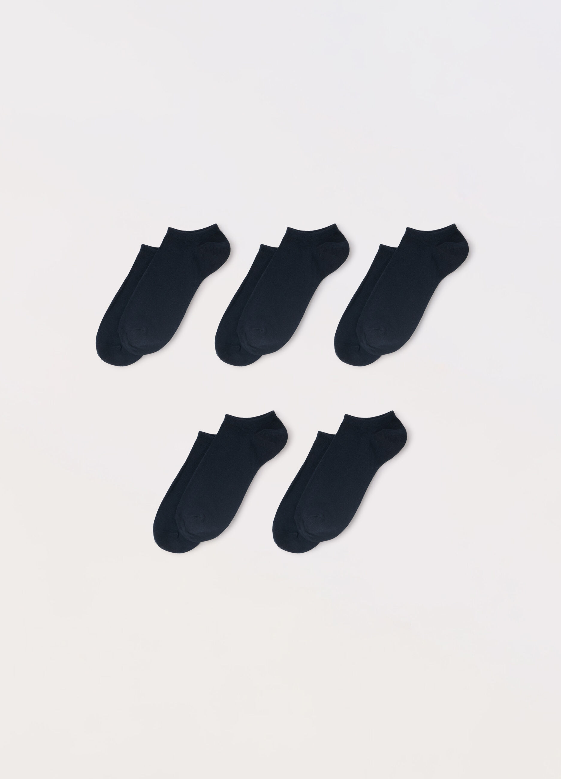5 pack calzini sneaker in cotone stretch uomo