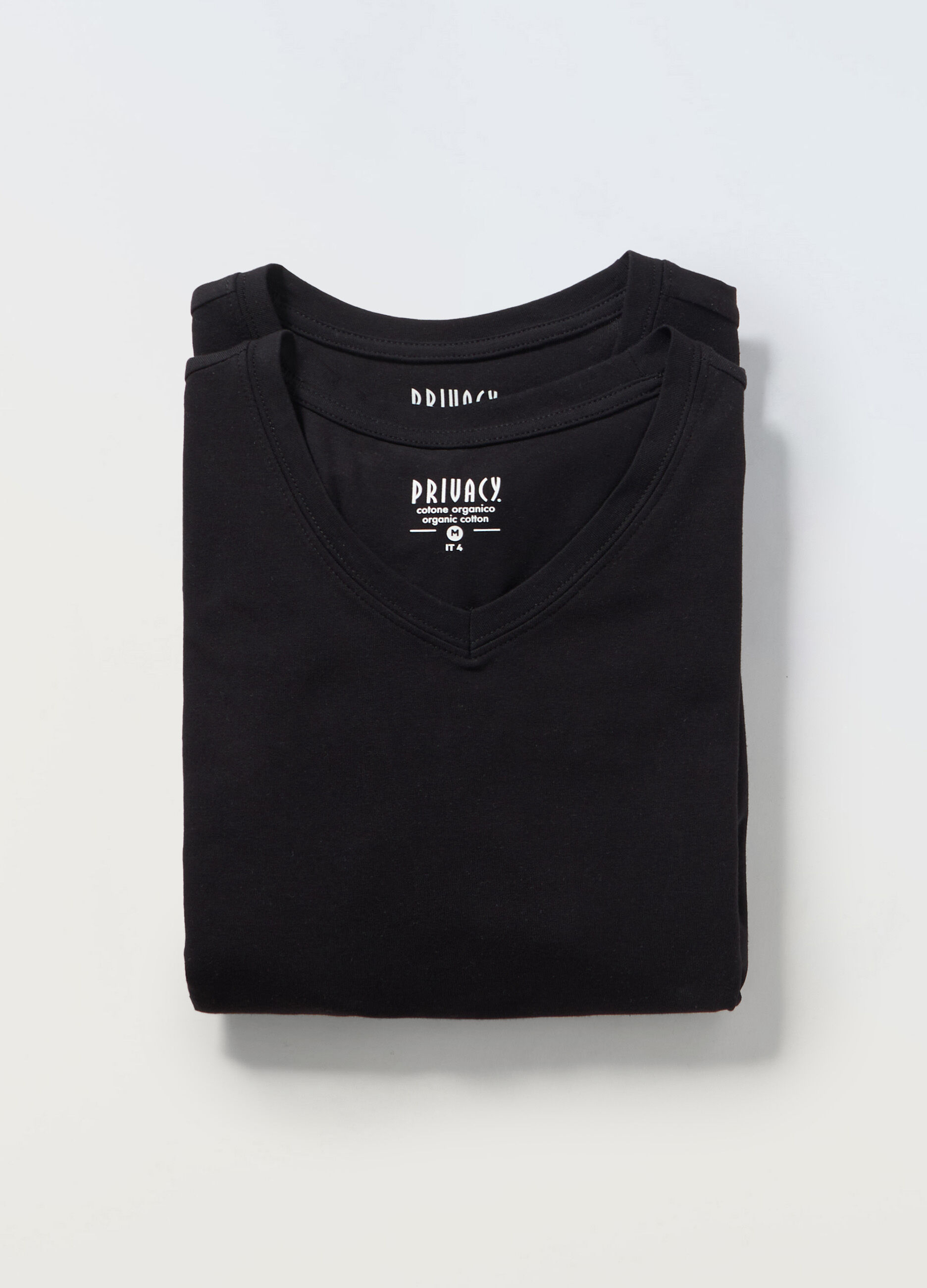 2 pack T-shirt intime collo a V in cotone stretch uomo