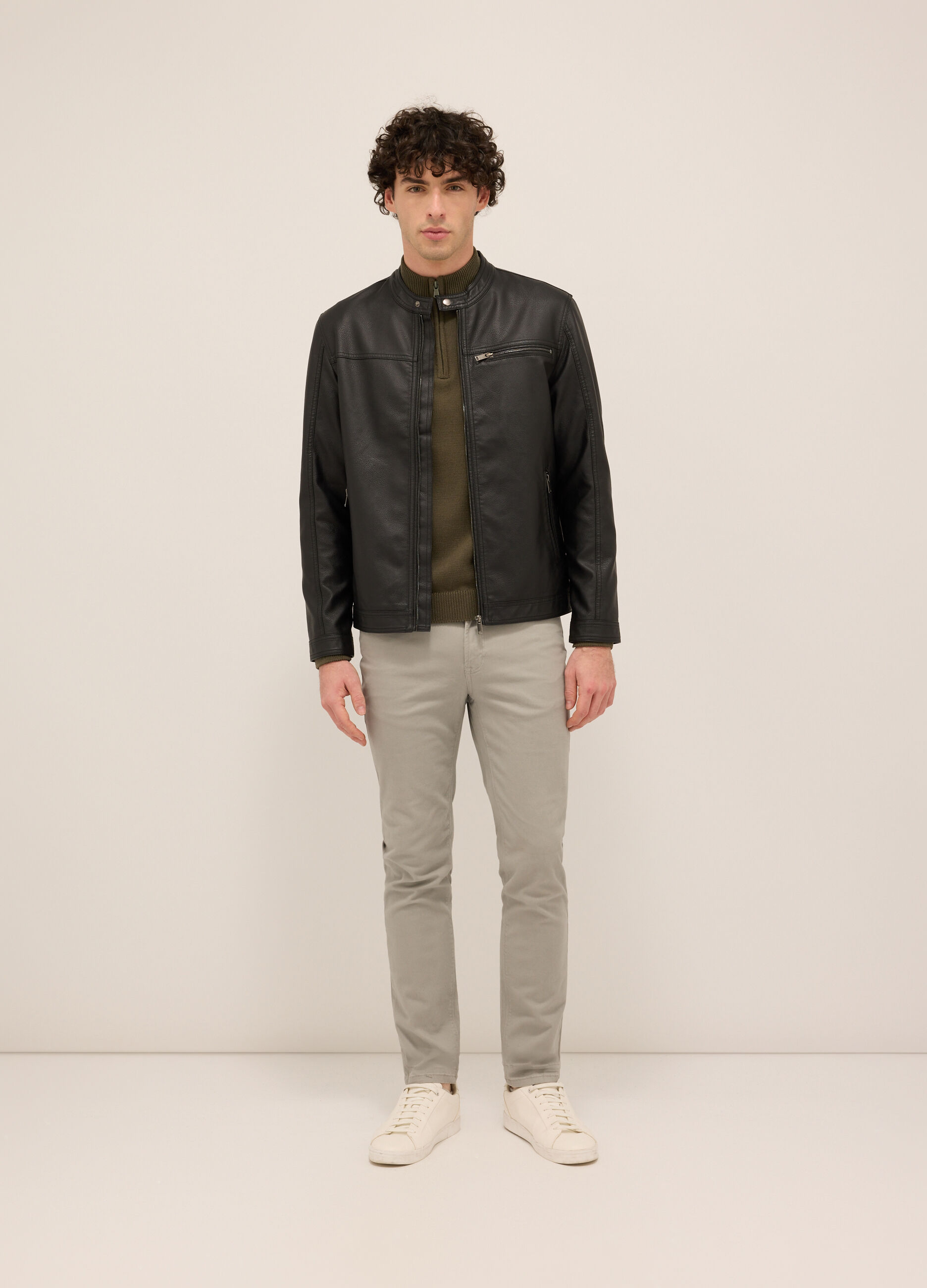 Giacca biker in ECOpelle uomo