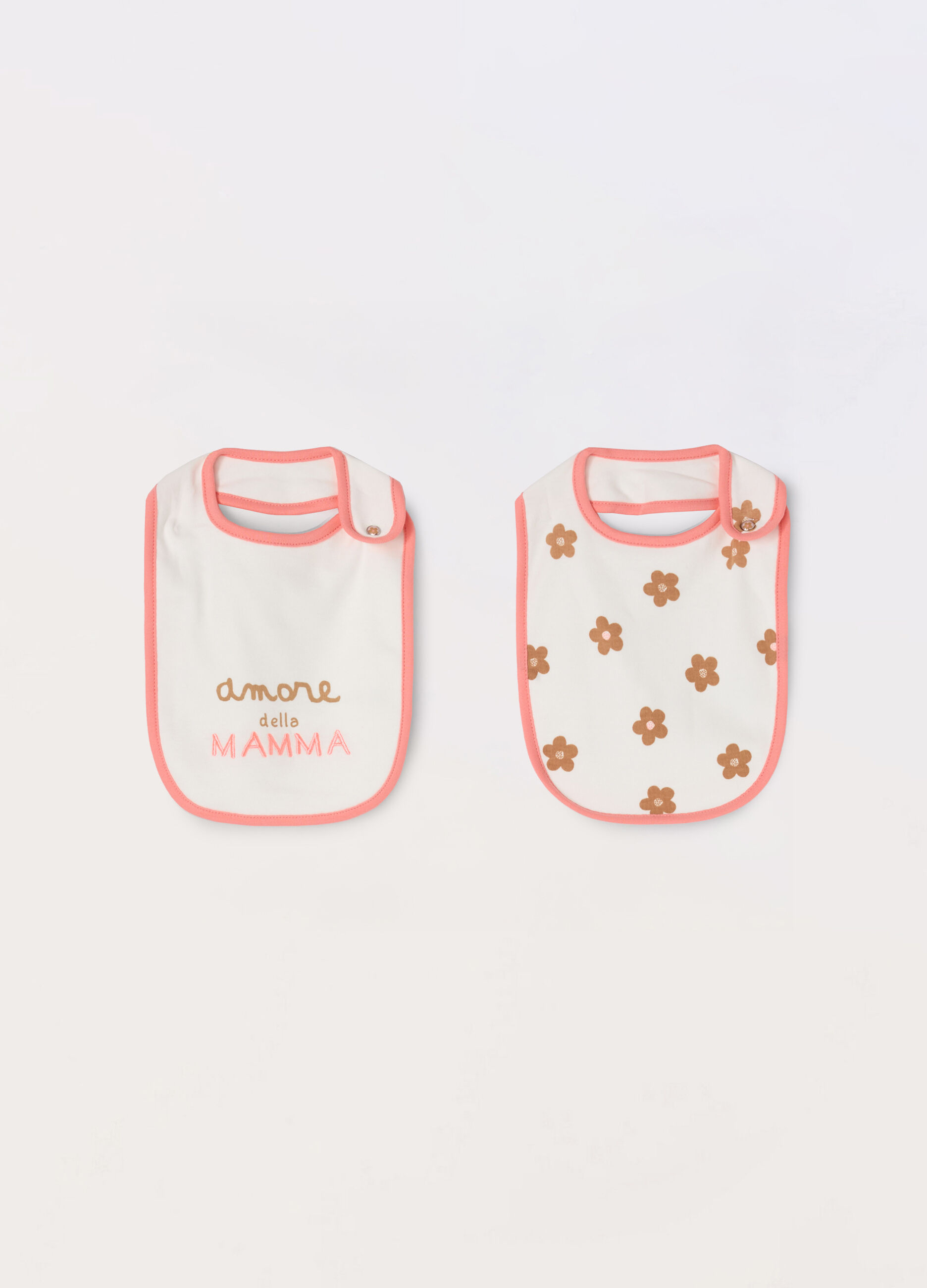 Pack 2 bavaglini in puro cotone neonata