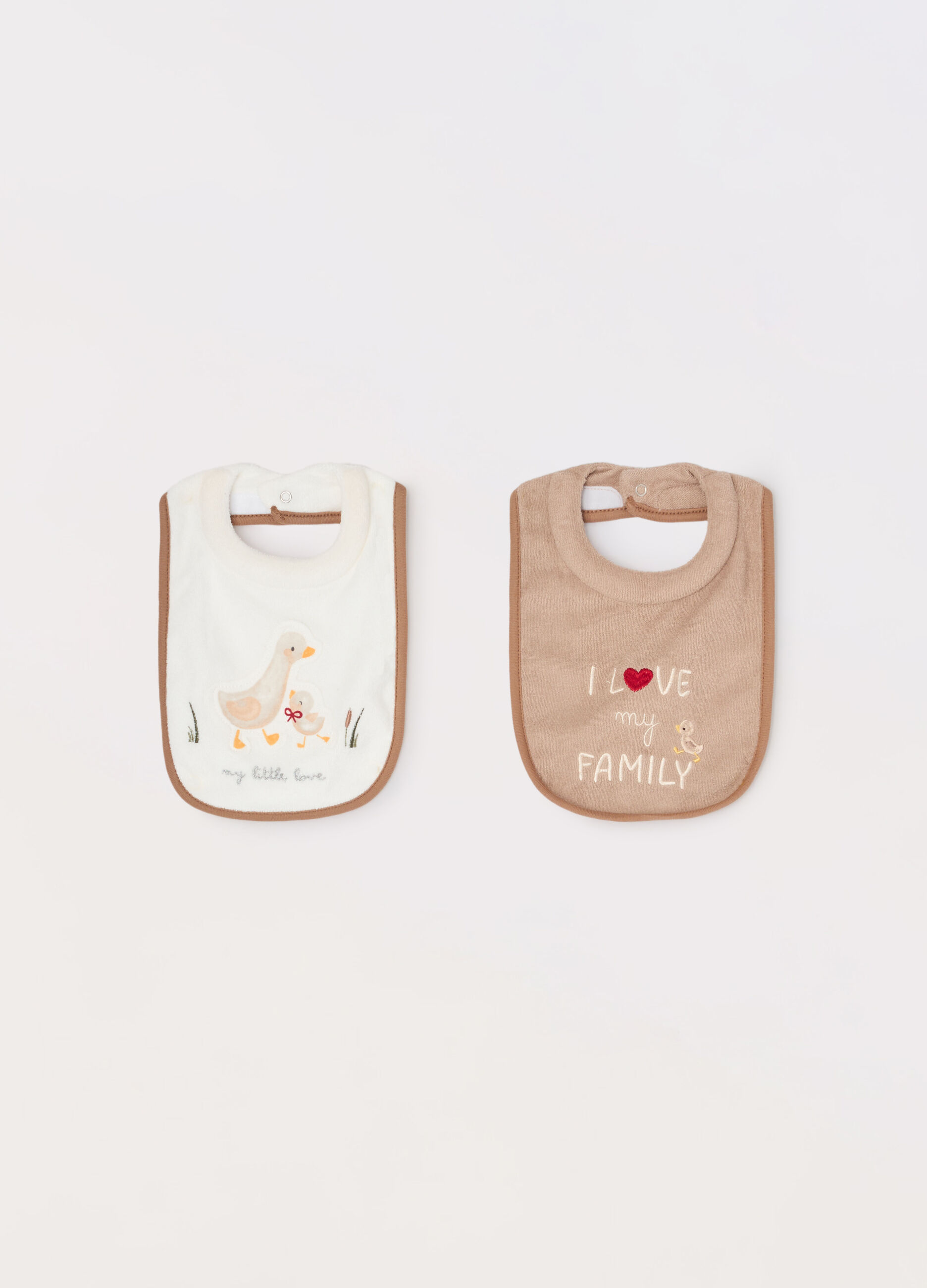 Pack 2 bavaglini in spugna neonato