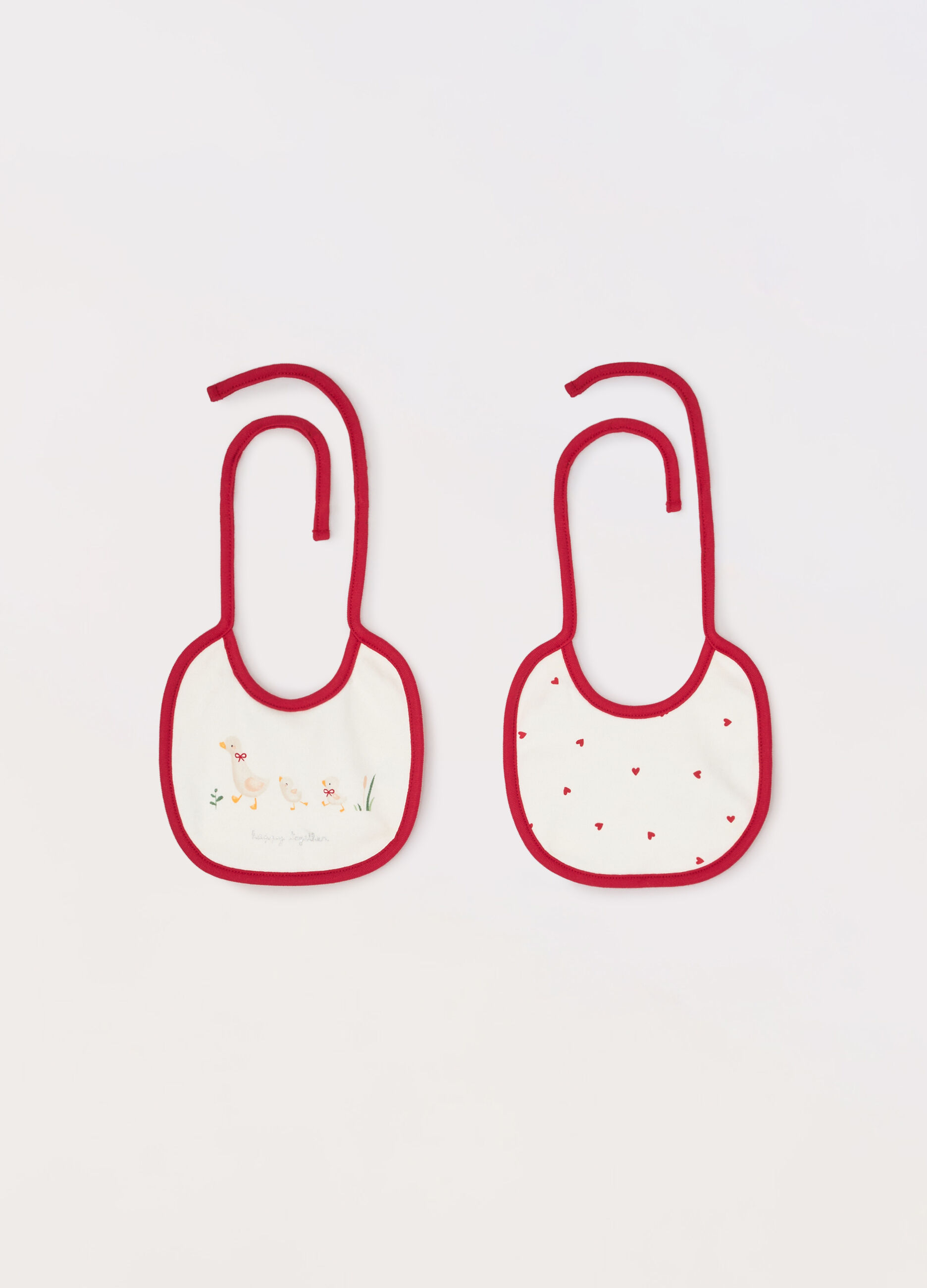 Pack 2 bavaglini in puro cotone neonata