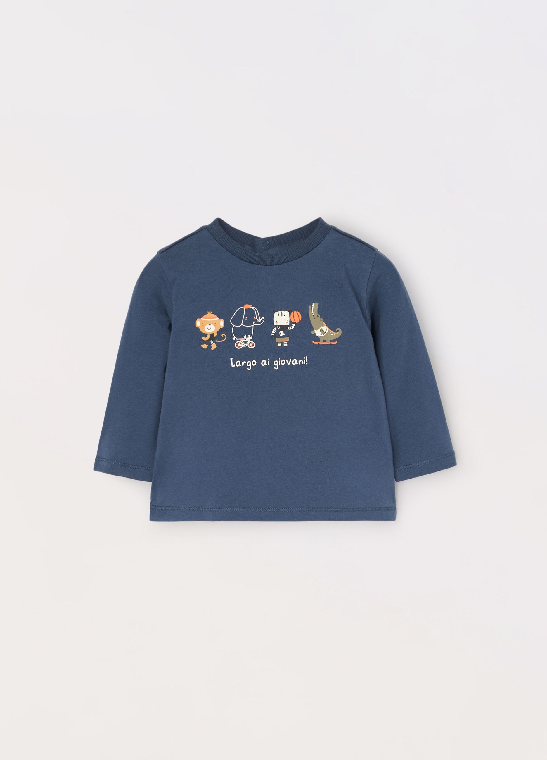 T-shirt in cotone stretch neonato
