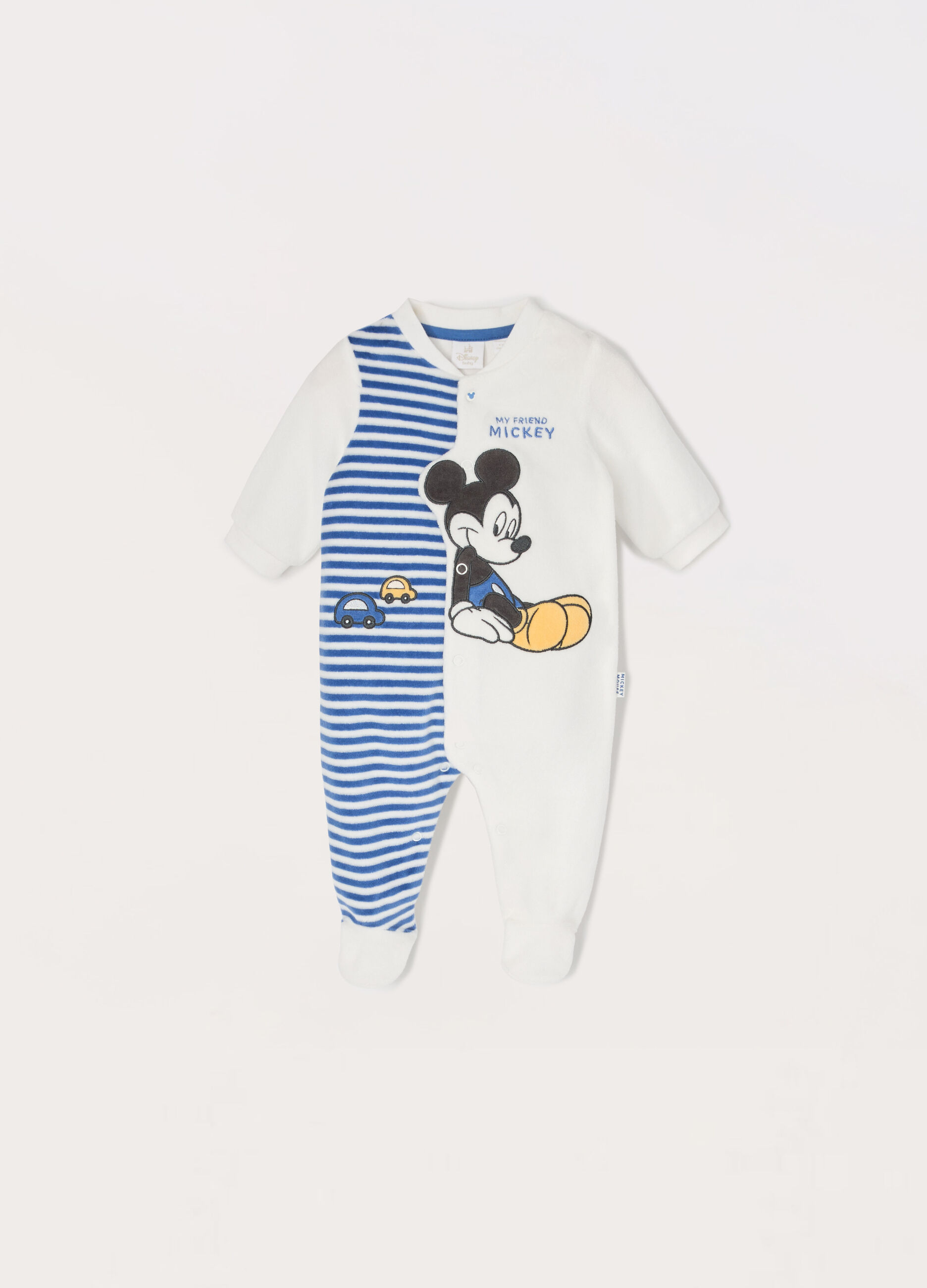 Tutina velours misto cotone neonato
